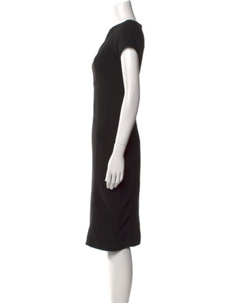 Black Halo V-Neck Midi Length Dress