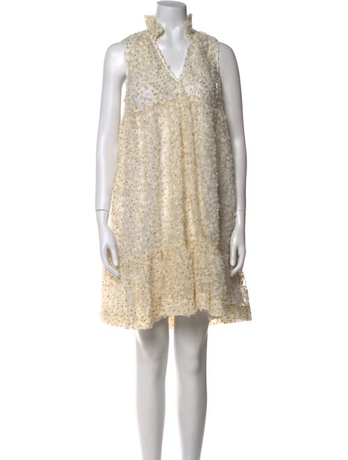 Black Halo Patterned Mini Dress