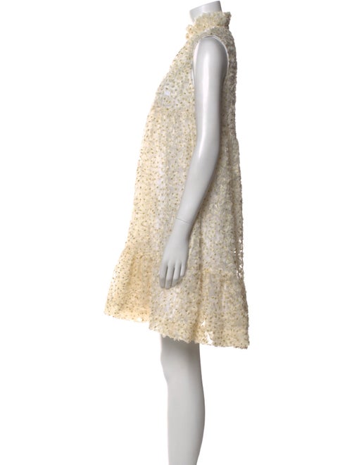 Black Halo Patterned Mini Dress