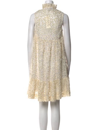 Black Halo Patterned Mini Dress