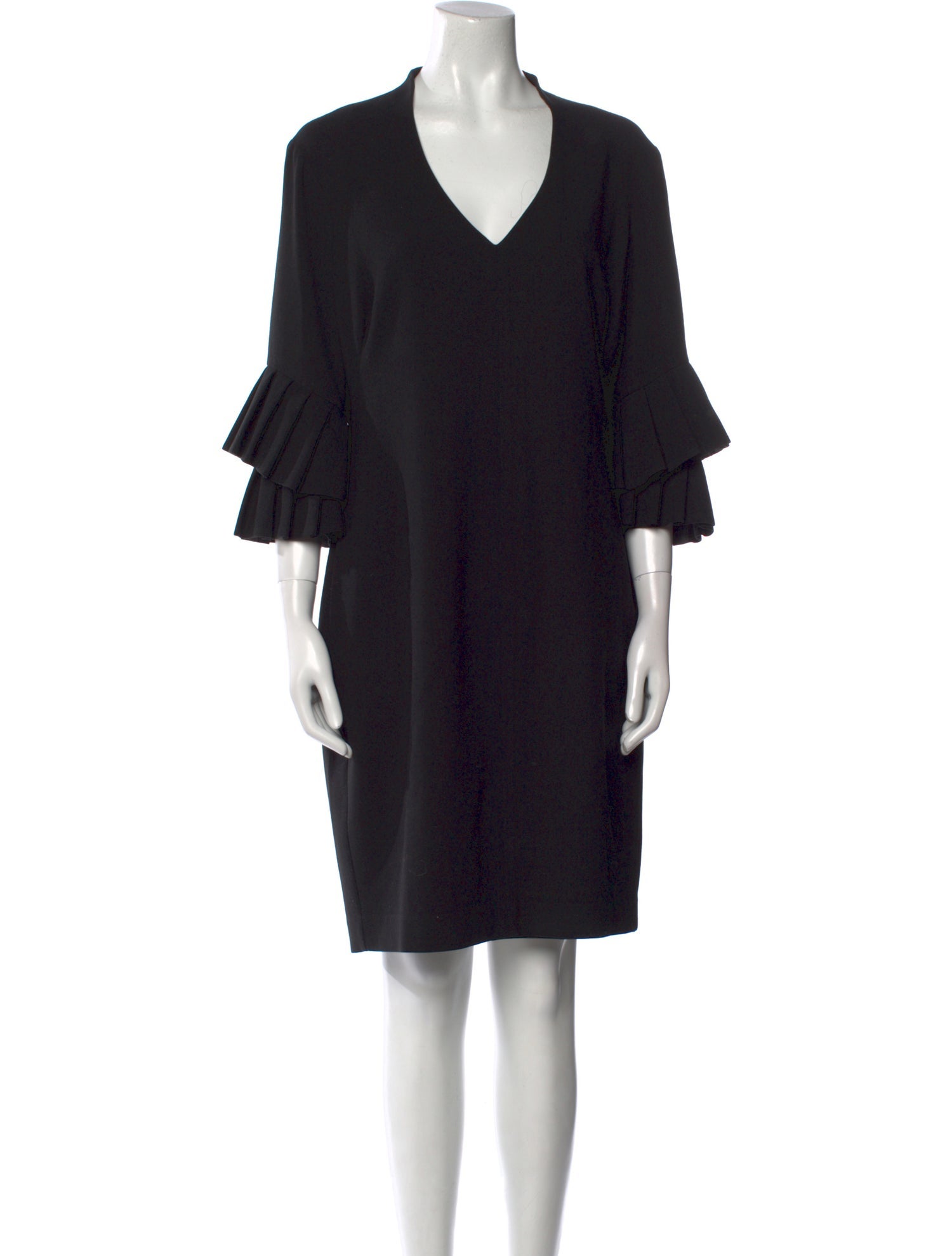 Black Halo V-Neck Knee-Length Dress