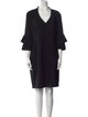 Black Halo V-Neck Knee-Length Dress