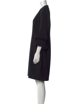 Black Halo V-Neck Knee-Length Dress