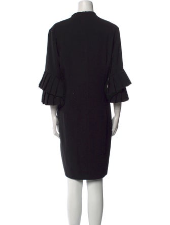 Black Halo V-Neck Knee-Length Dress