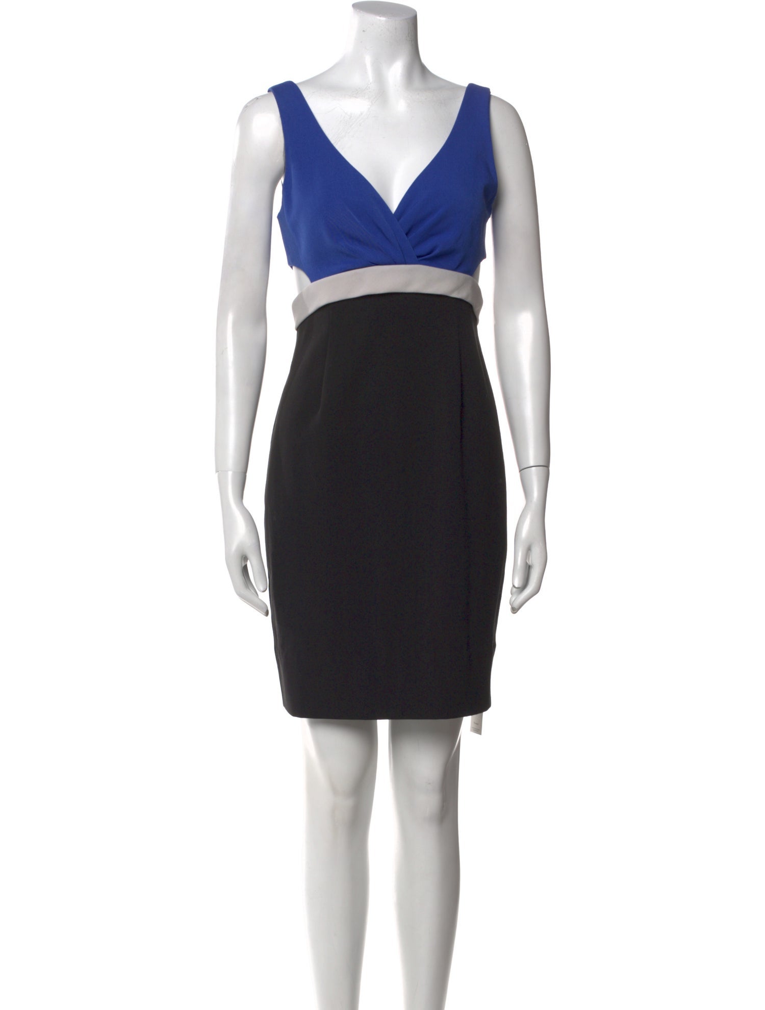 Black Halo Colorblock Pattern Mini Dress