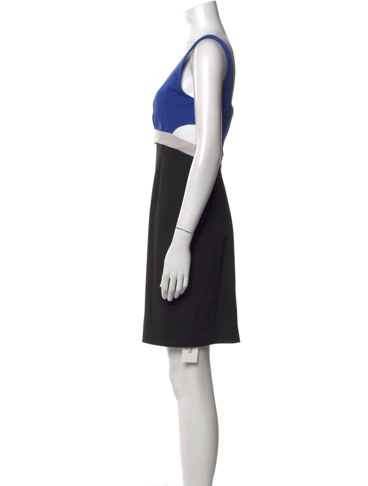 Black Halo Colorblock Pattern Mini Dress