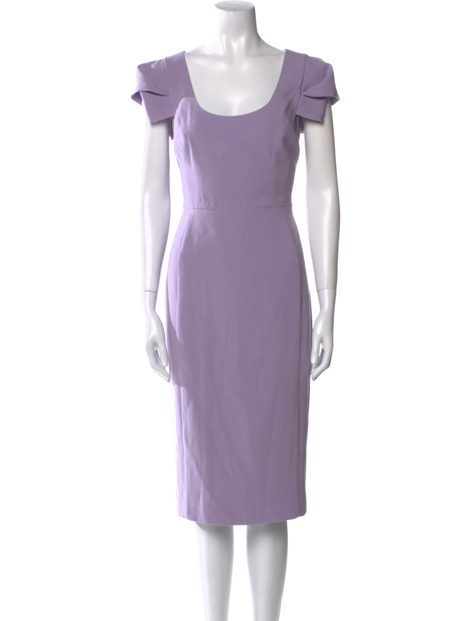 Black Halo Scoop Neck Midi Length Dress