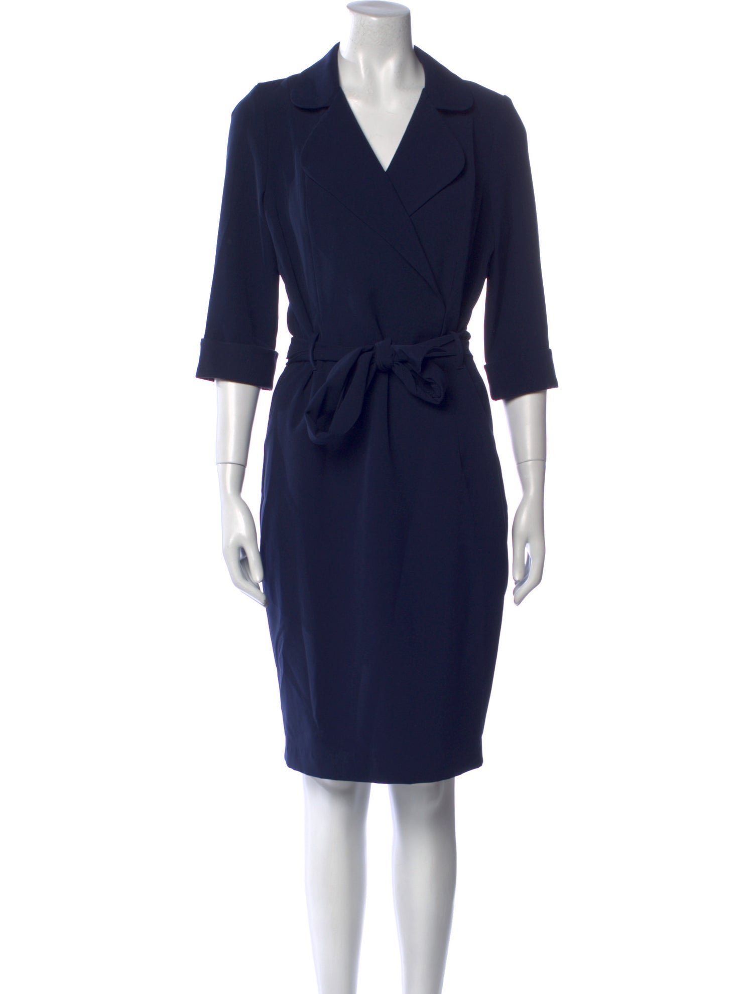 Black Halo V-Neck Knee-Length Dress