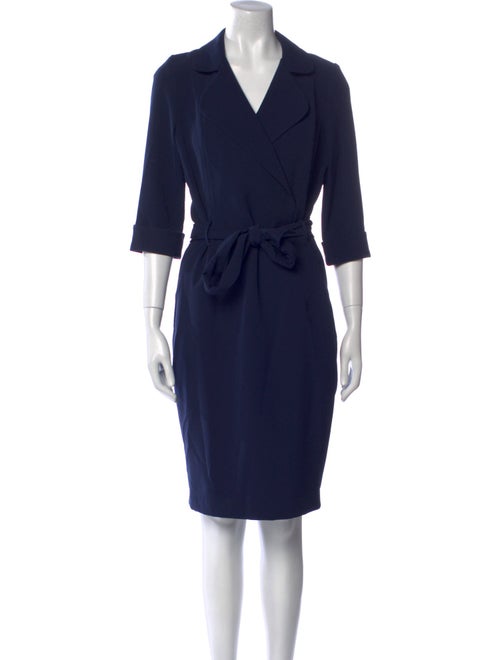 Black Halo V-Neck Knee-Length Dress