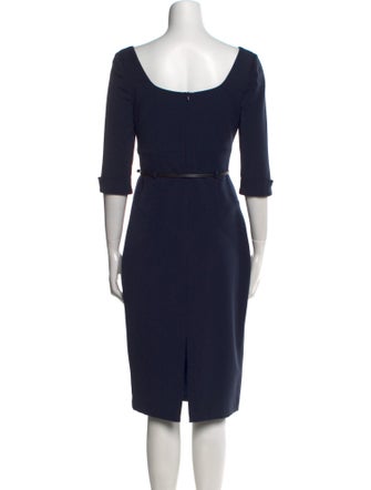 Black Halo V-Neck Midi Length Dress