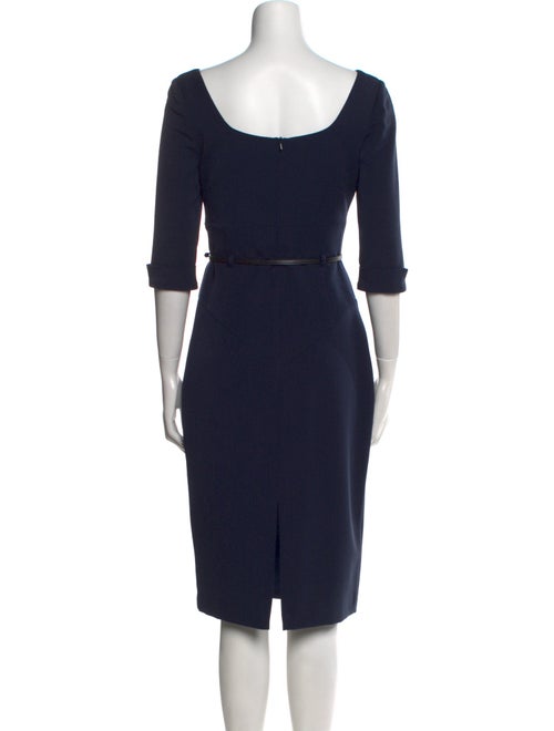 Black Halo V-Neck Midi Length Dress