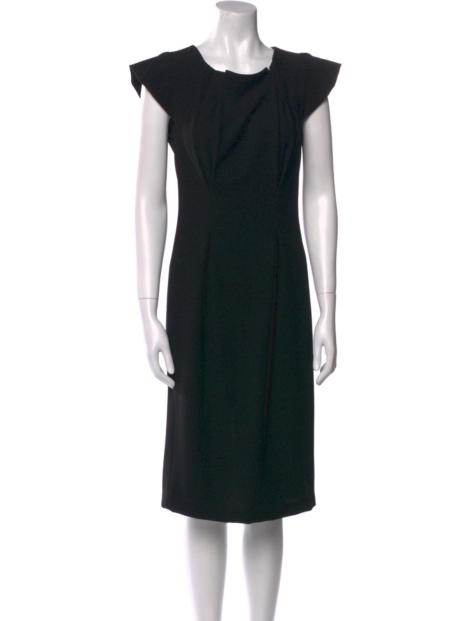 Black Halo Crew Neck Knee-Length Dress