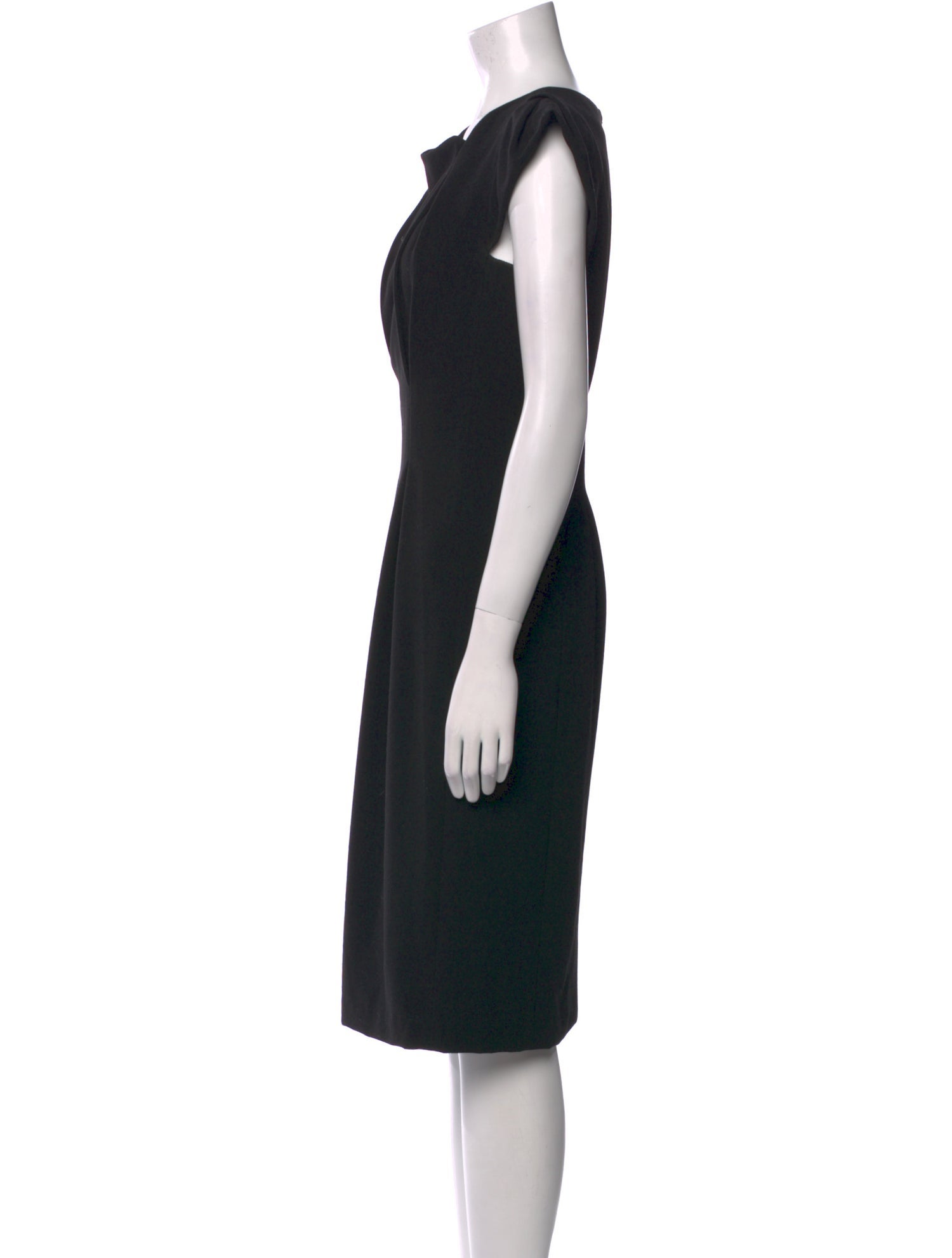 Black Halo Crew Neck Knee-Length Dress