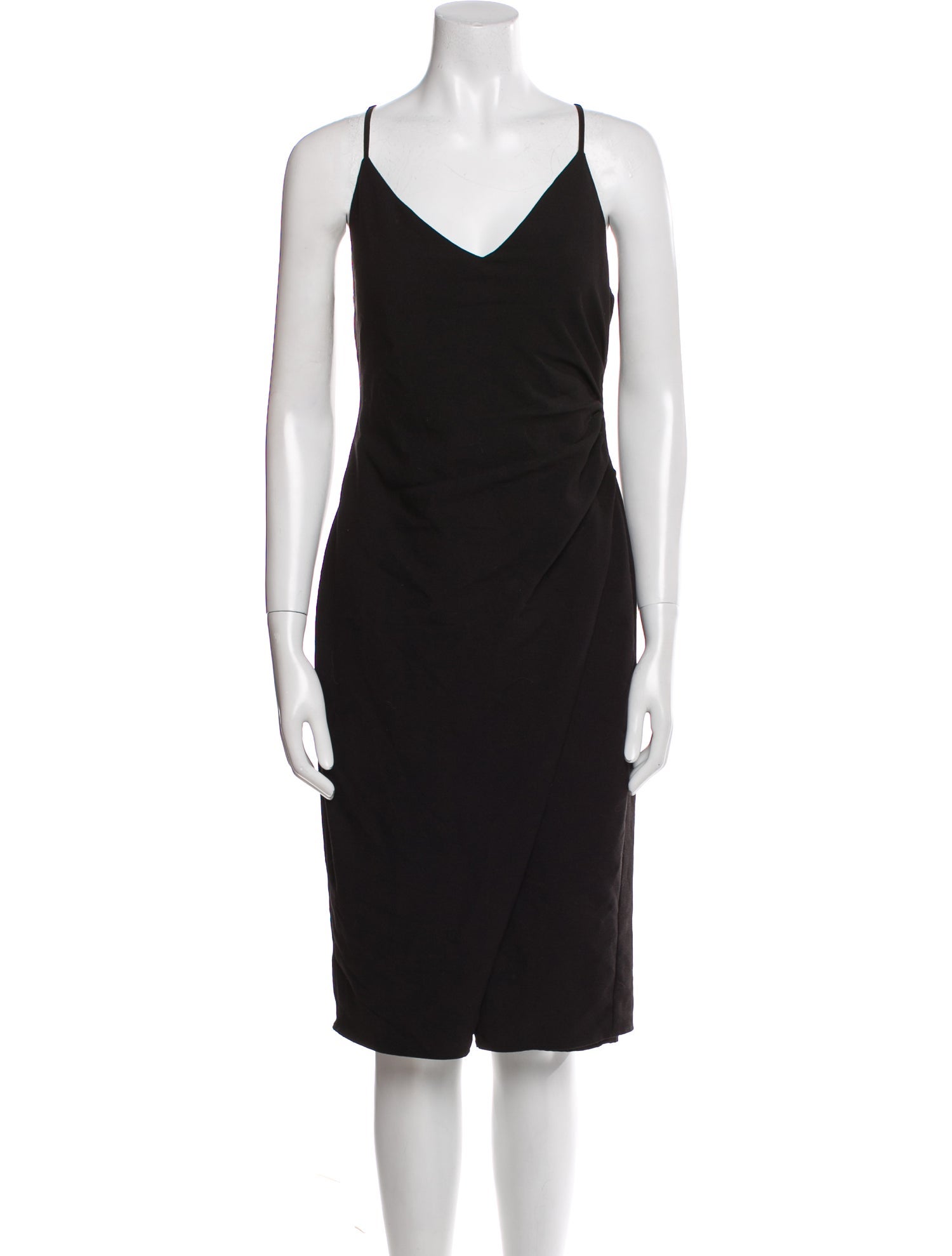 Black Halo V-Neck Midi Length Dress