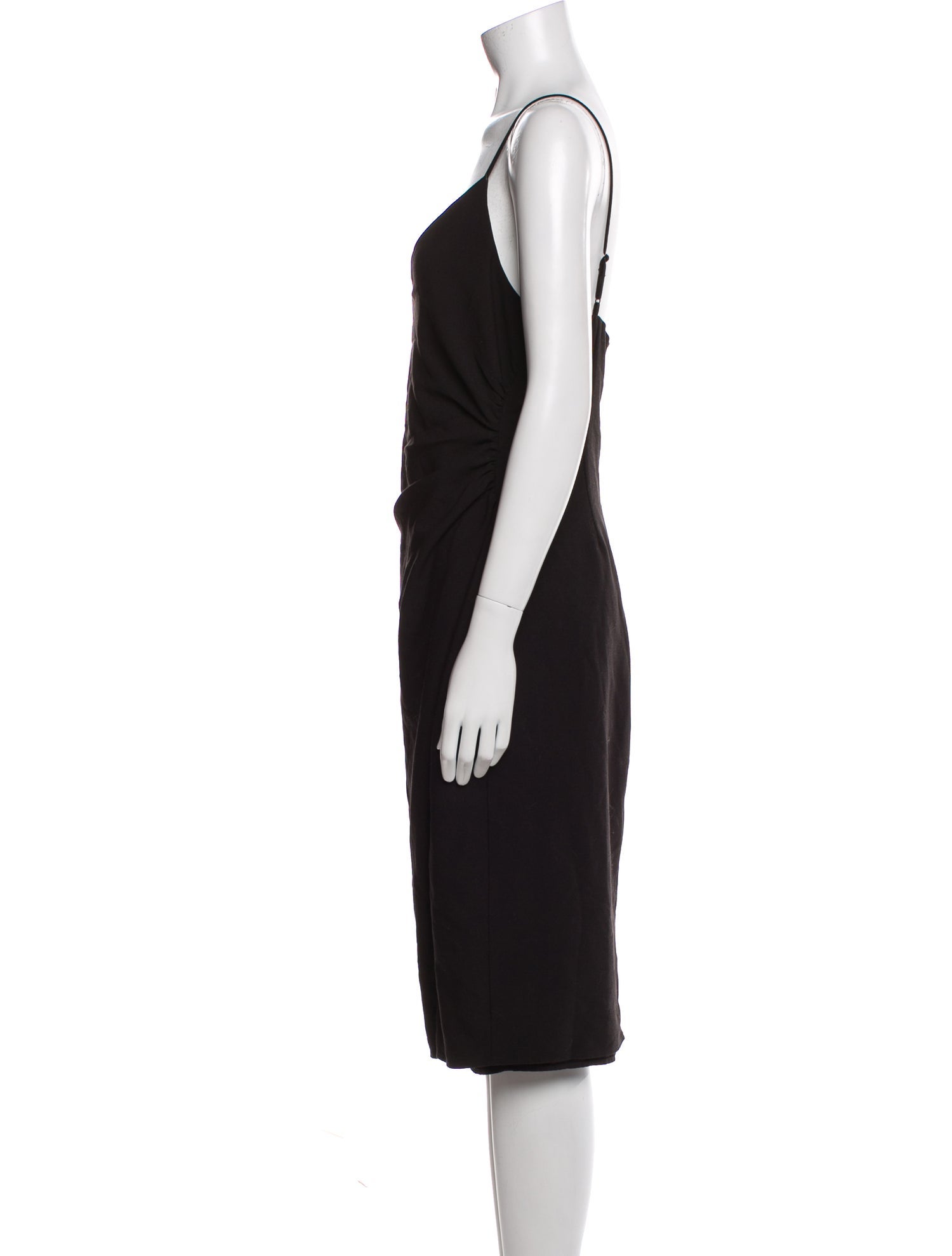 Black Halo V-Neck Midi Length Dress
