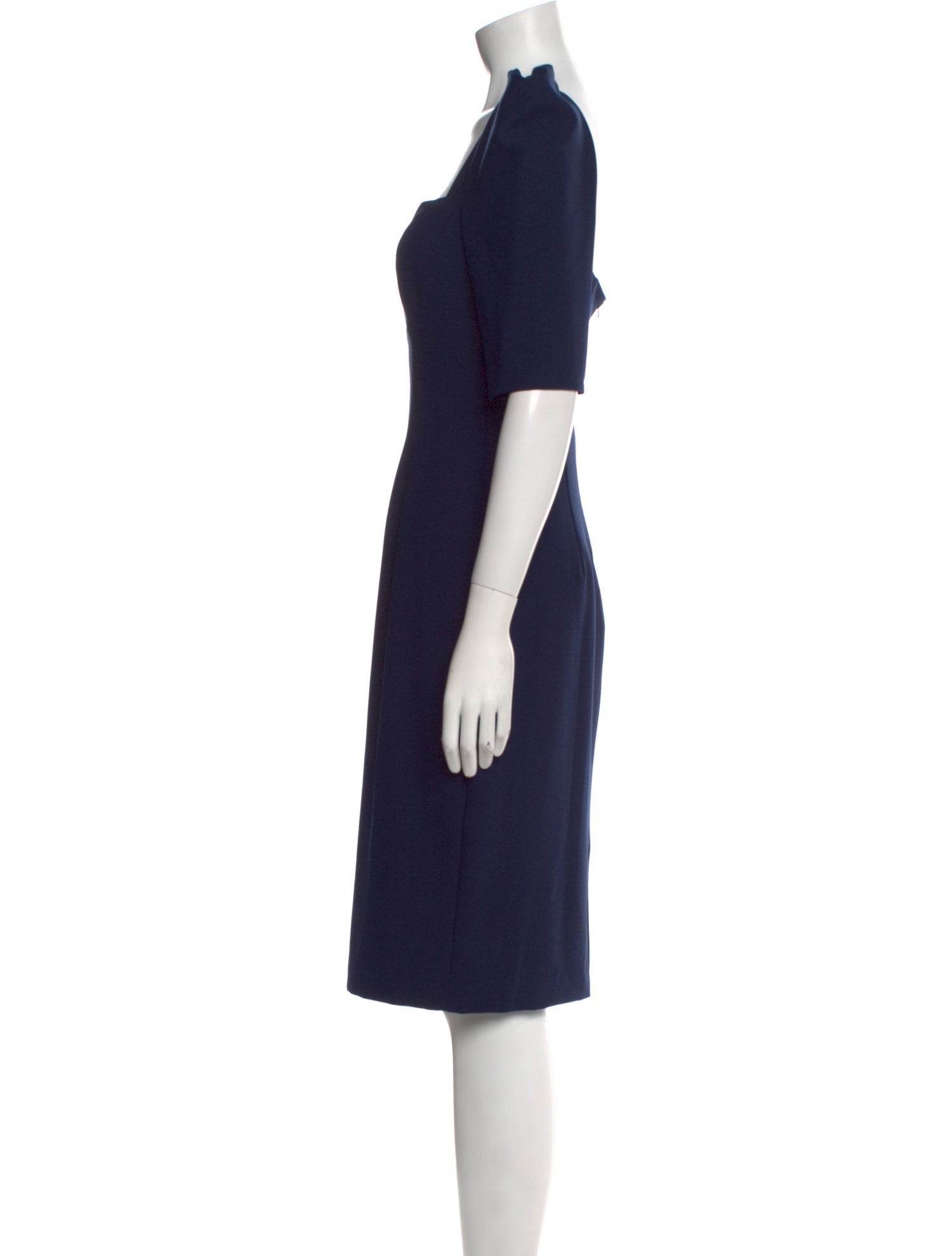 Black Halo Square Neckline Knee-Length Dress