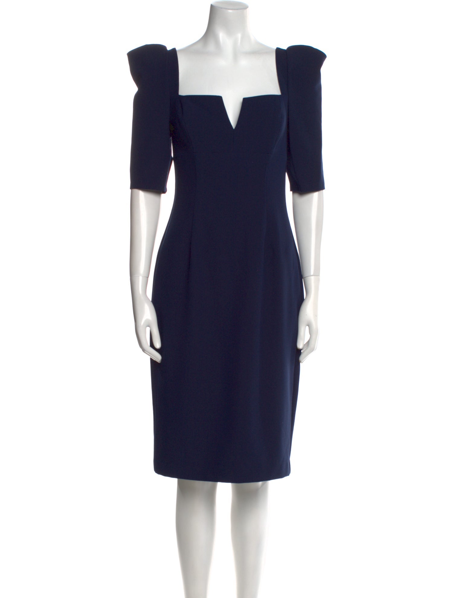 Black Halo Square Neckline Knee-Length Dress