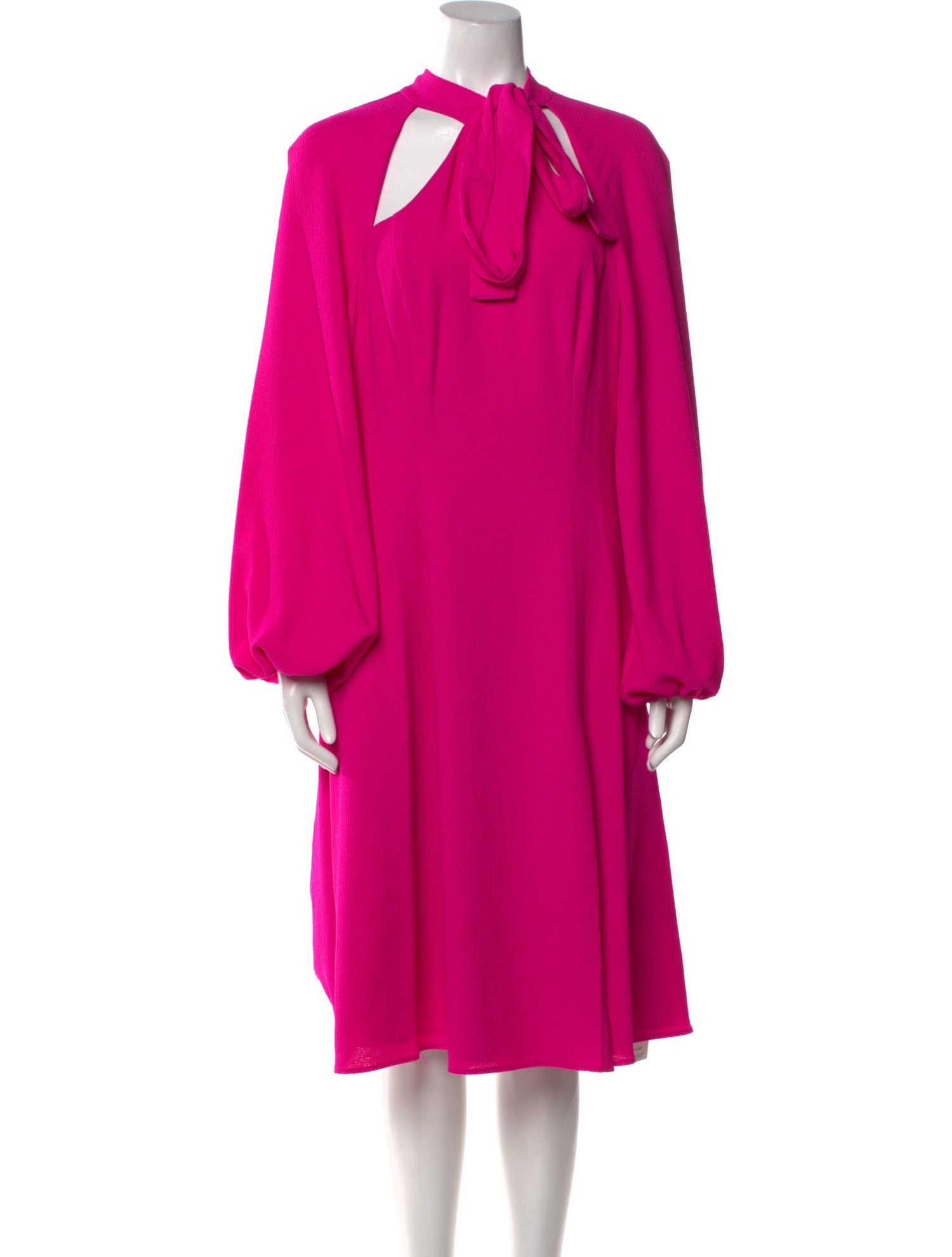 Black Halo Tie Neck Midi Length Dress w/ Tags