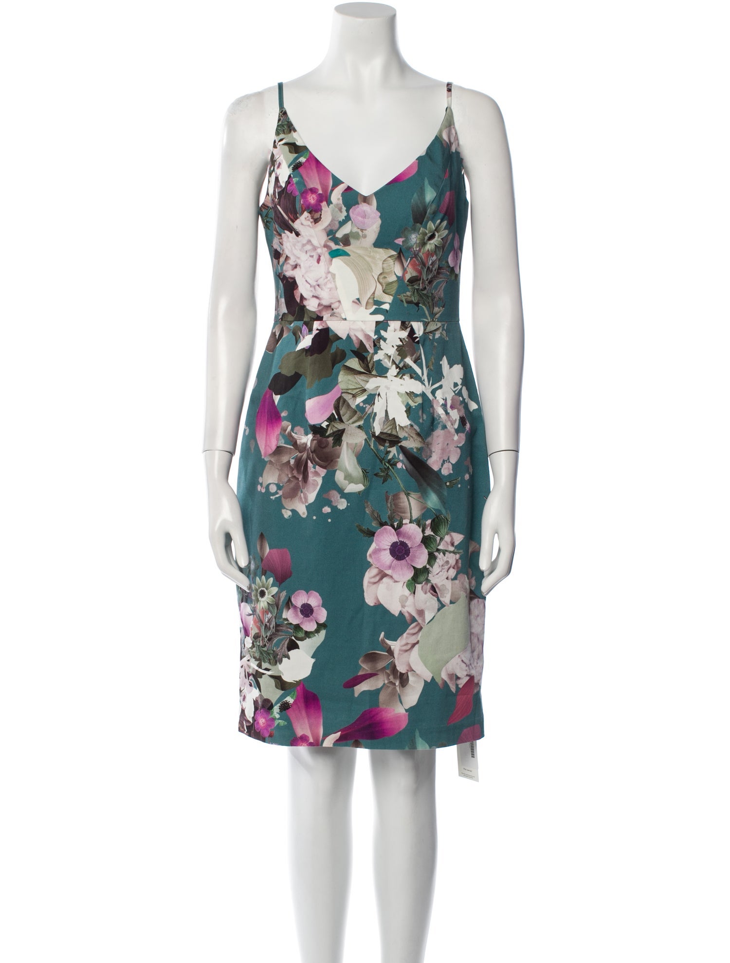 Black Halo Floral Print Knee-Length Dress