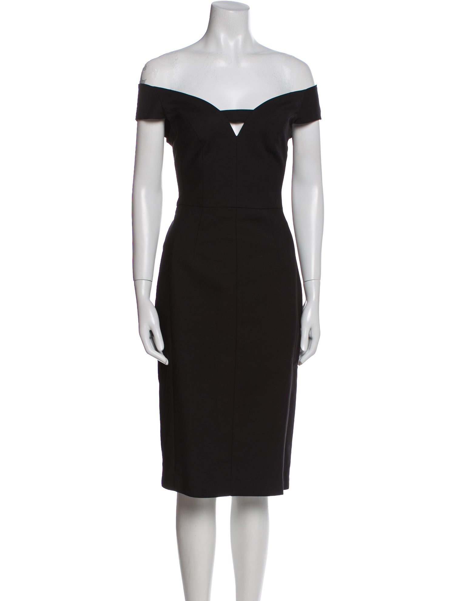 Black Halo Off-The-Shoulder Knee-Length Dress