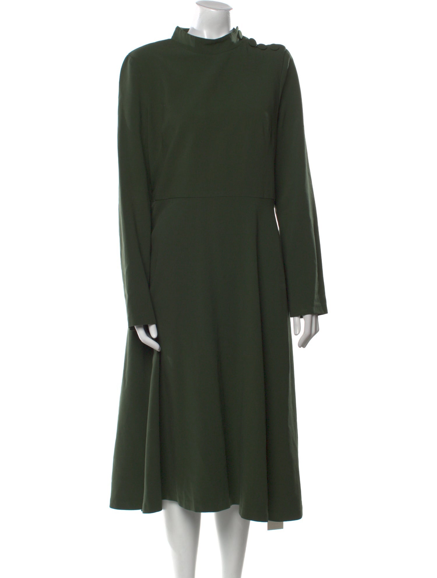 Black Halo Mock Neck Midi Length Dress