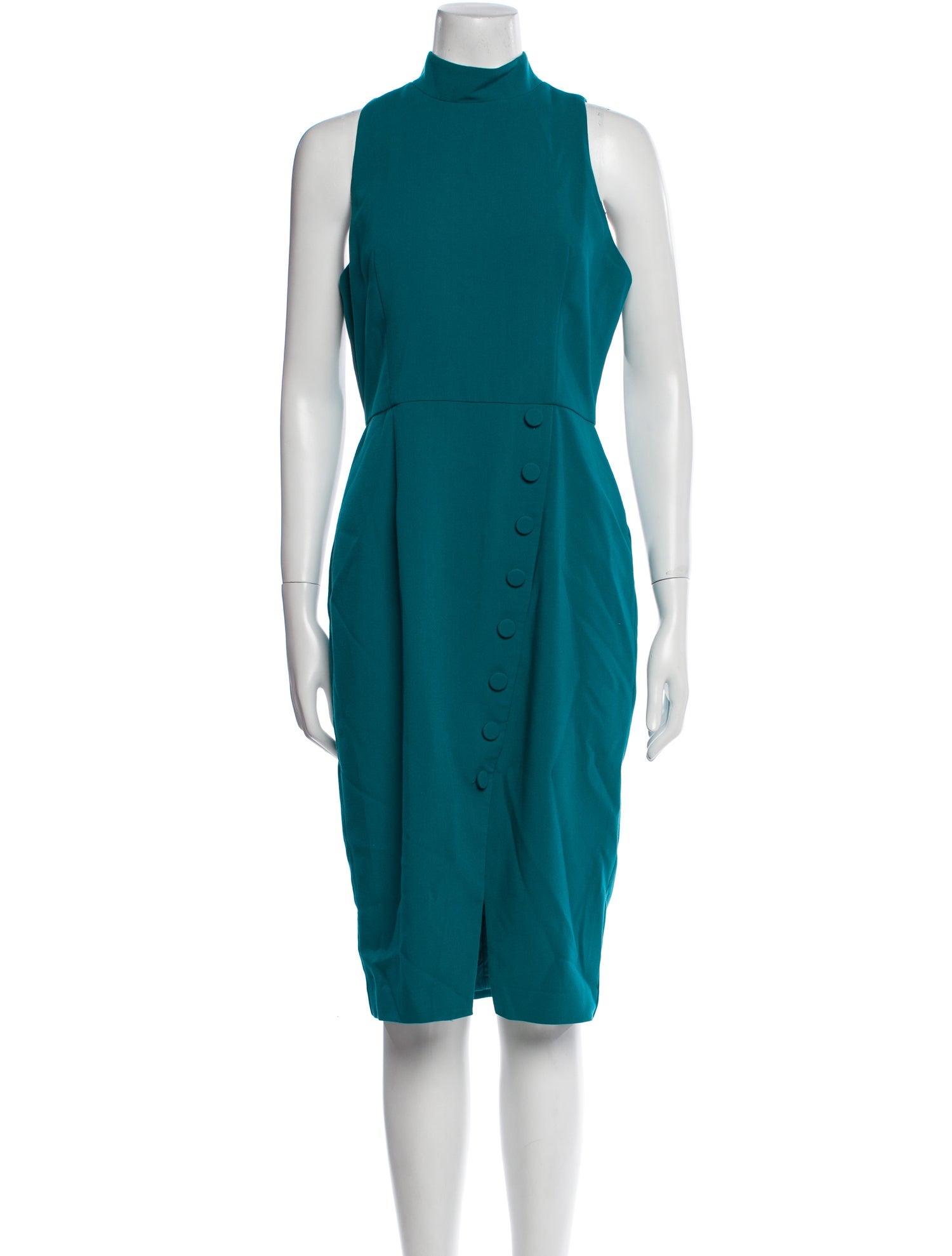 Black Halo Mock Neck Midi Length Dress