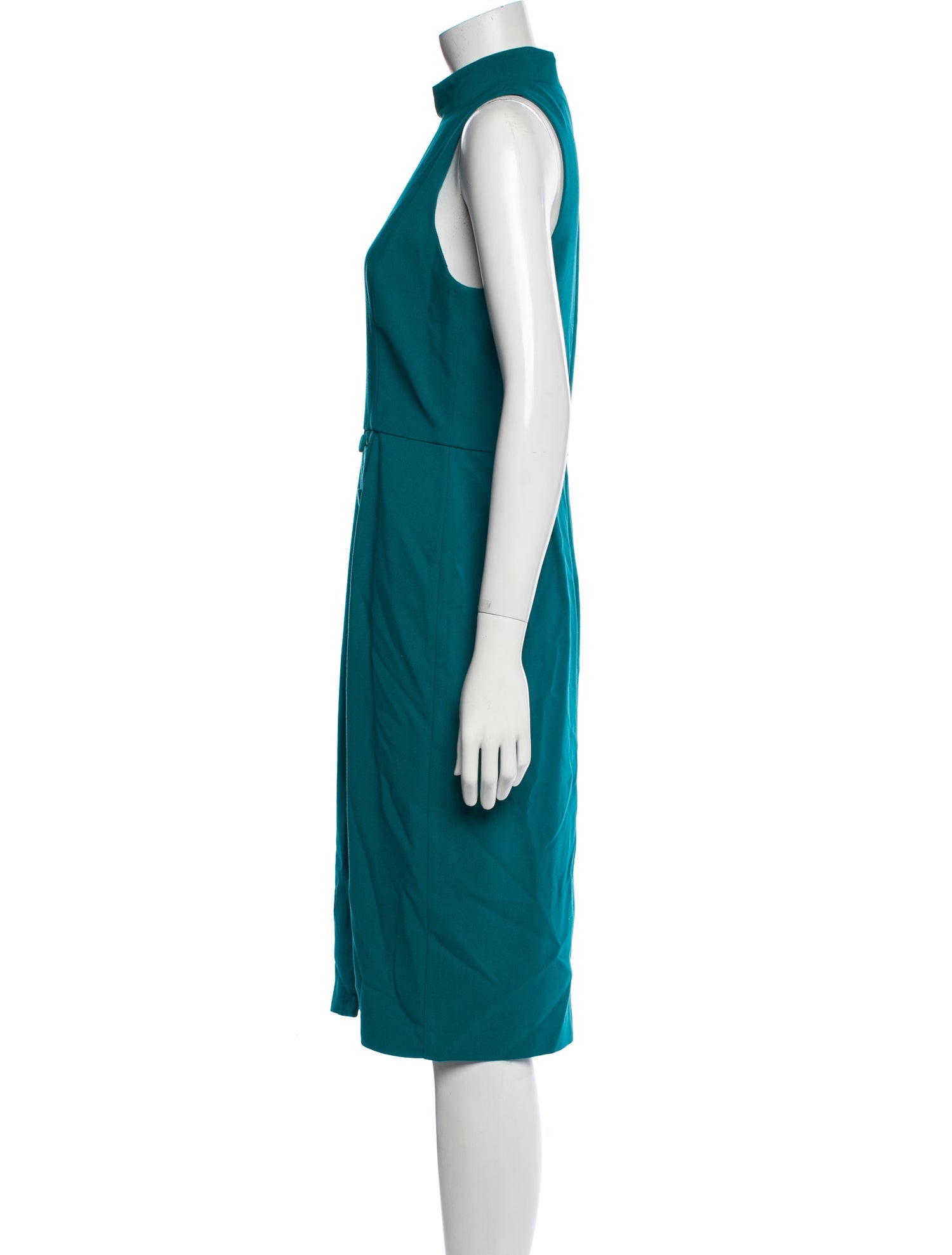 Black Halo Mock Neck Midi Length Dress