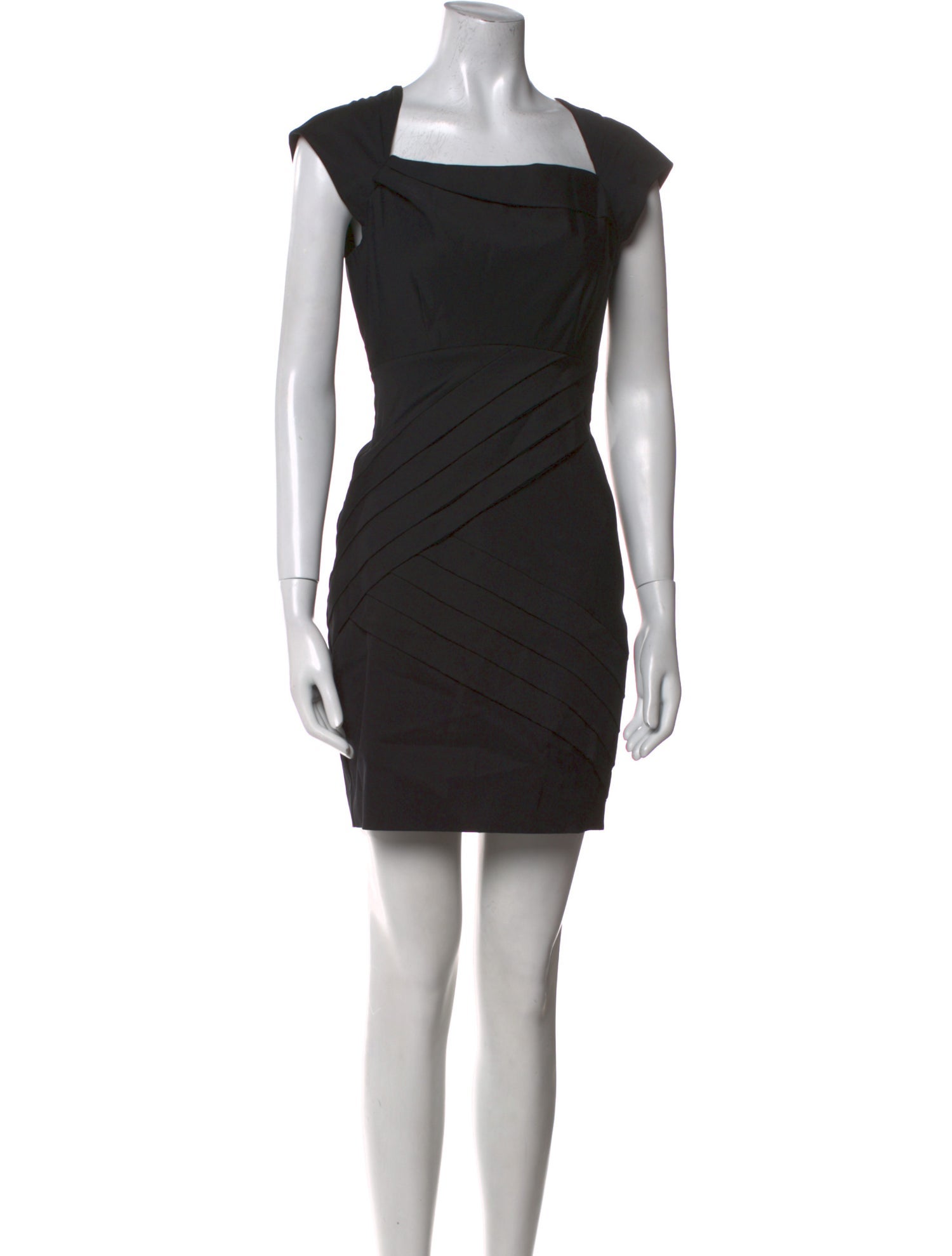 Black Halo Square Neckline Mini Dress