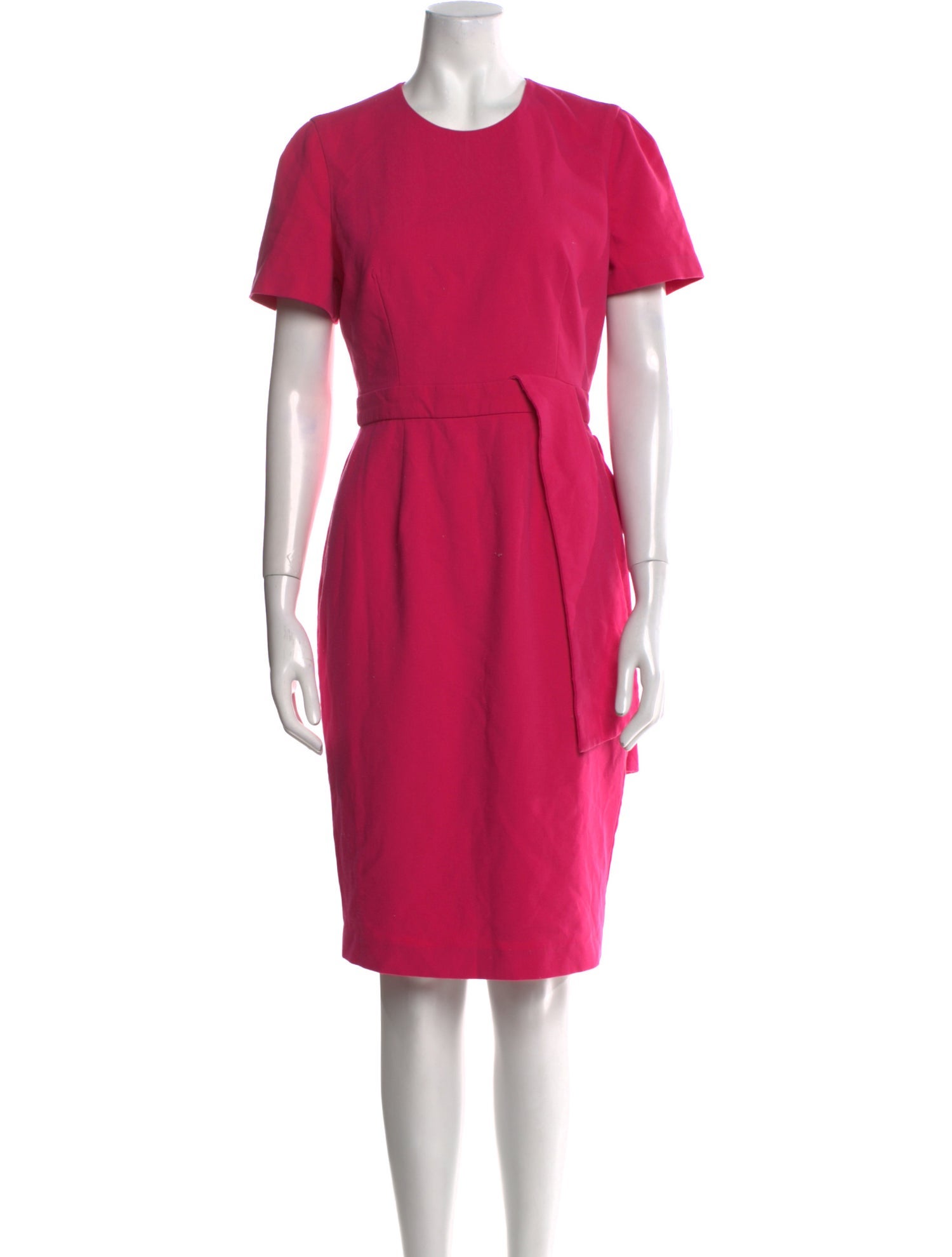 Black Halo Crew Neck Knee-Length Dress