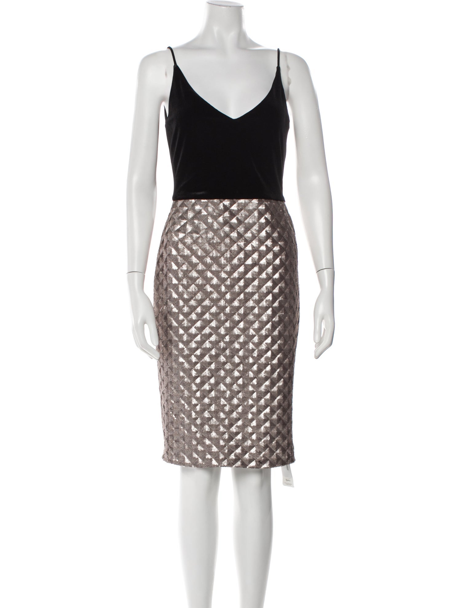 Black Halo Printed Knee-Length Dress