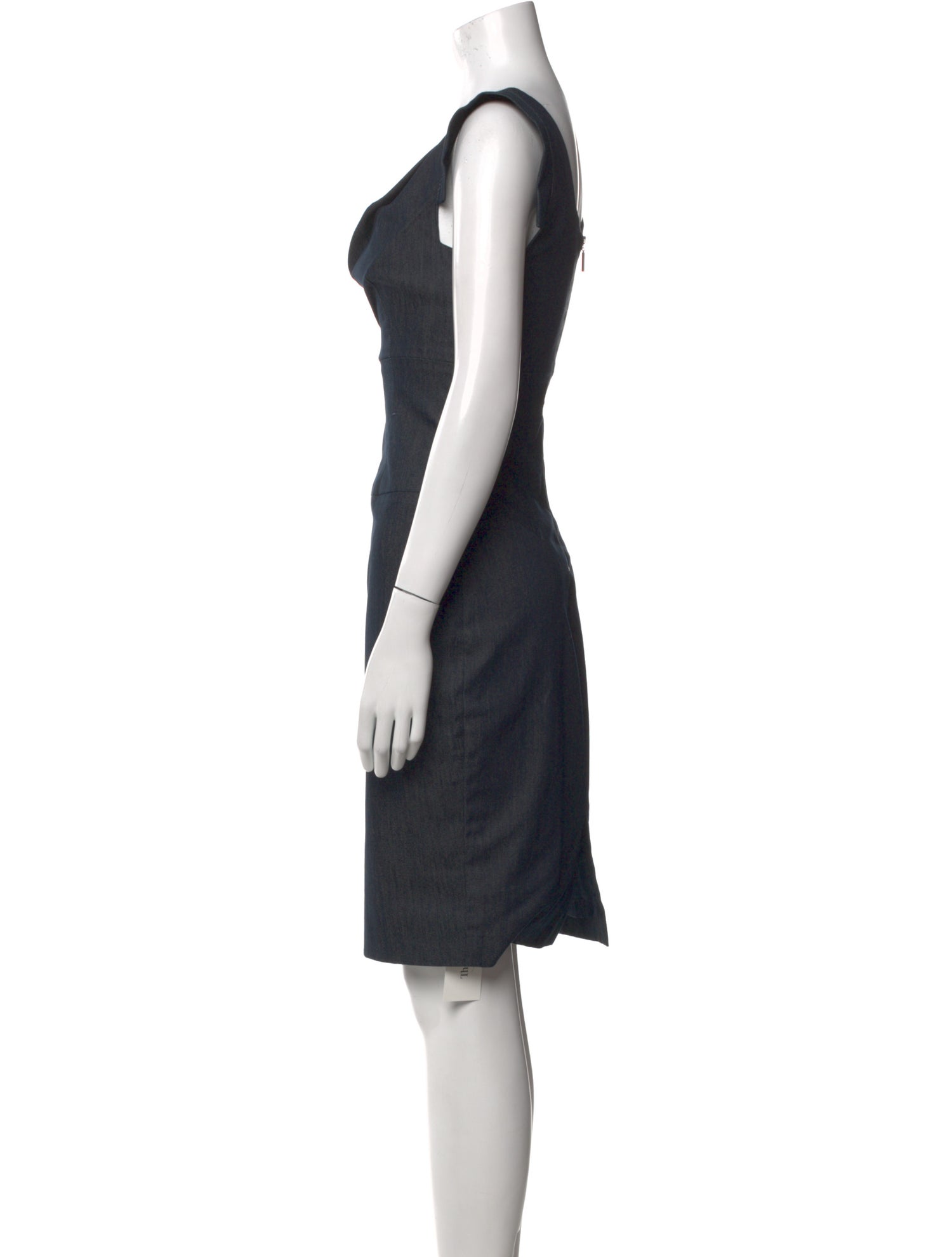 Black Halo V-Neck Knee-Length Dress