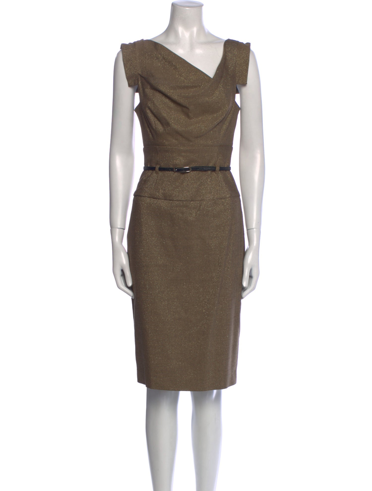 Black Halo V-Neck Mini Dress