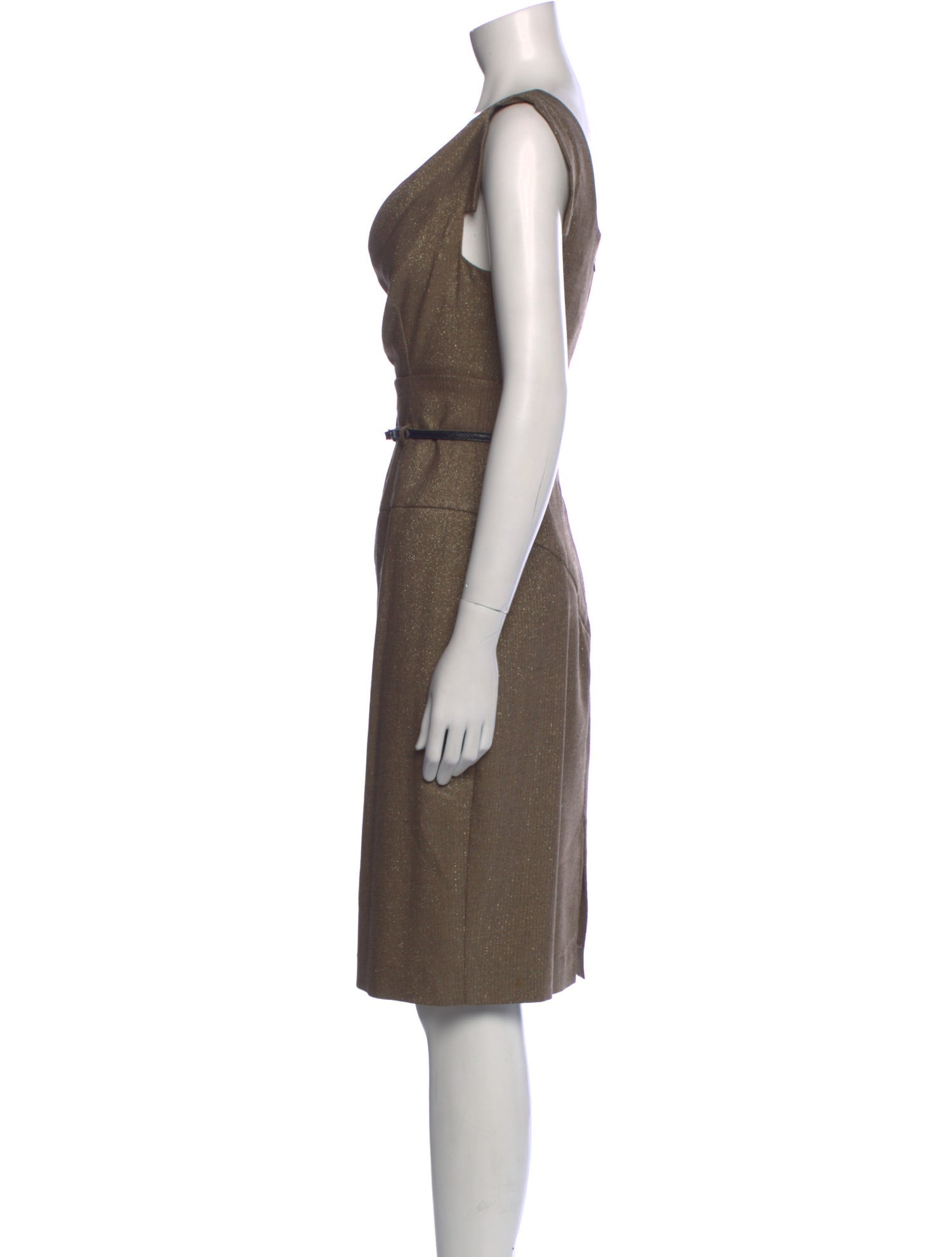 Black Halo V-Neck Mini Dress