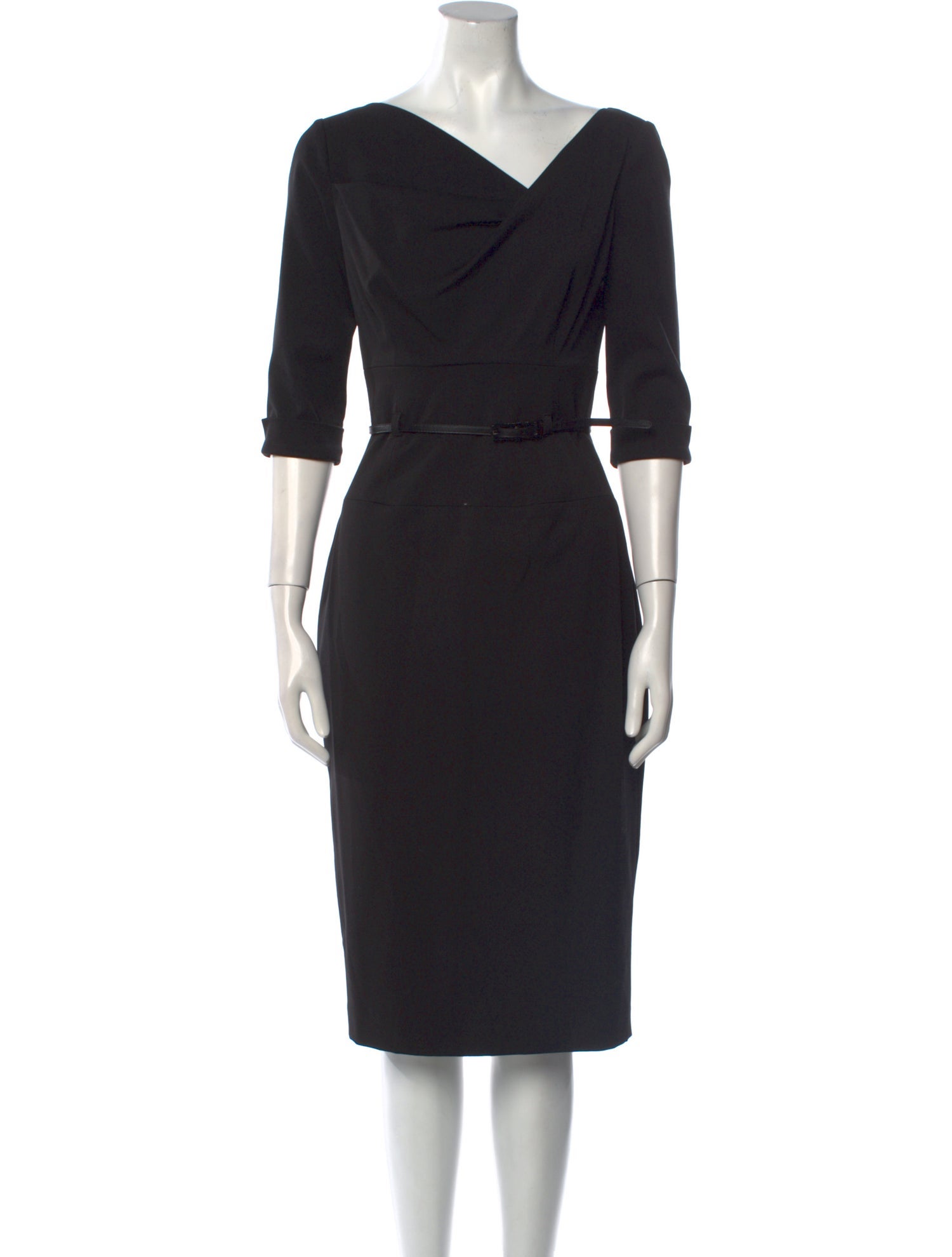 Black Halo V-Neck Mini Dress