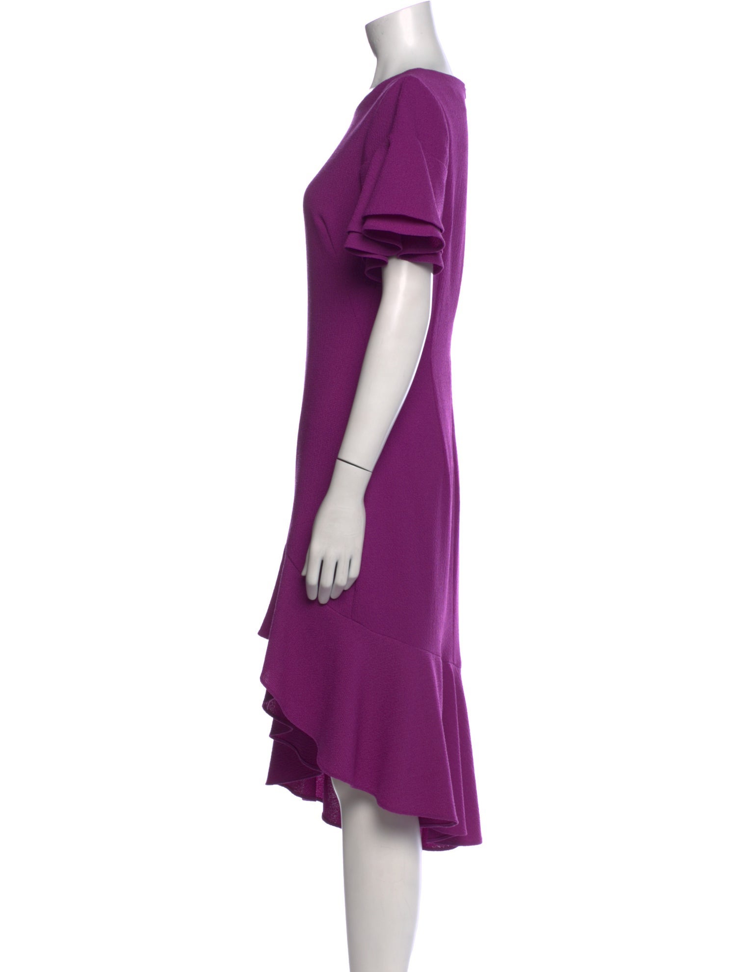 Black Halo Crew Neck Midi Length Dress