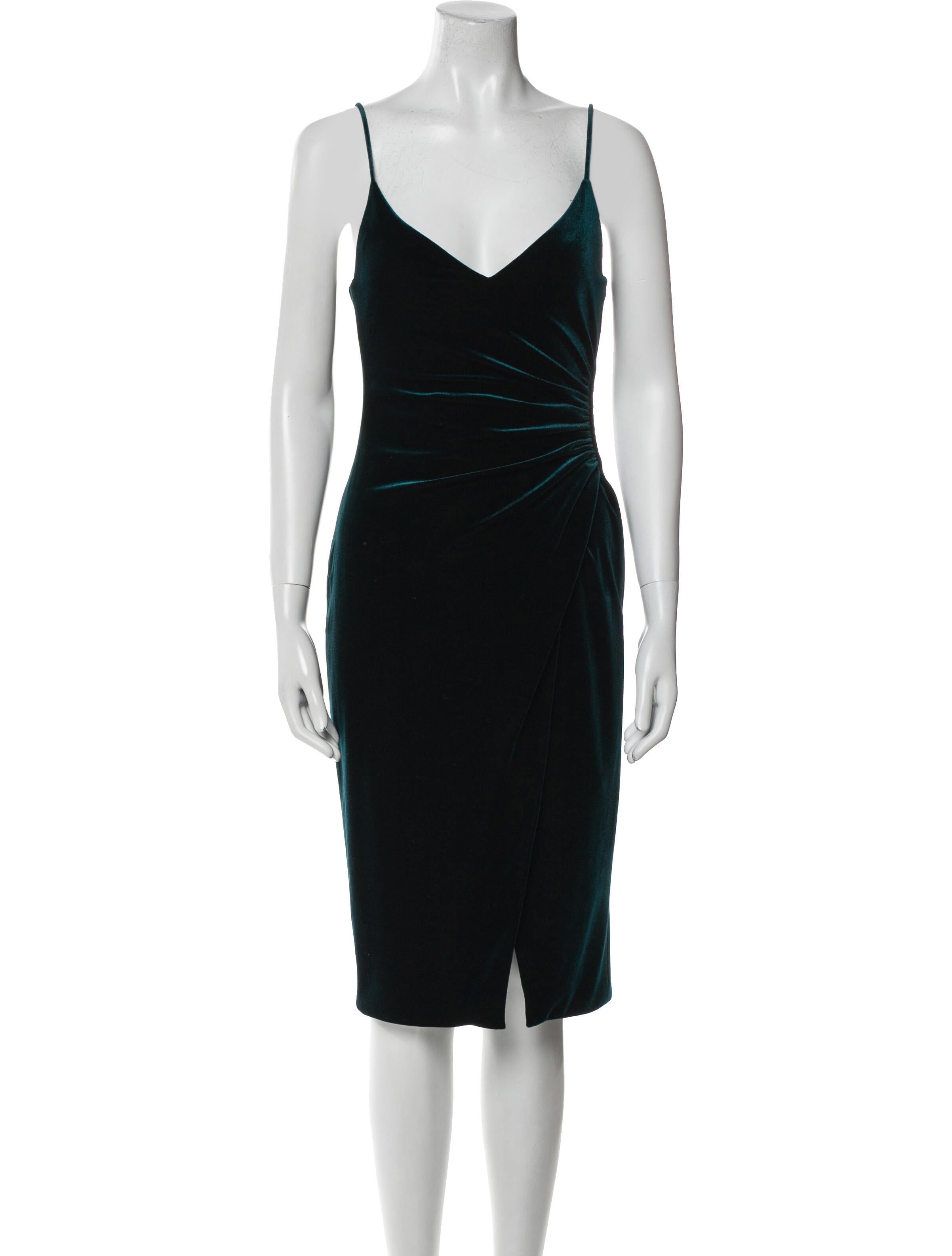 Black Halo V-Neck Knee-Length Dress