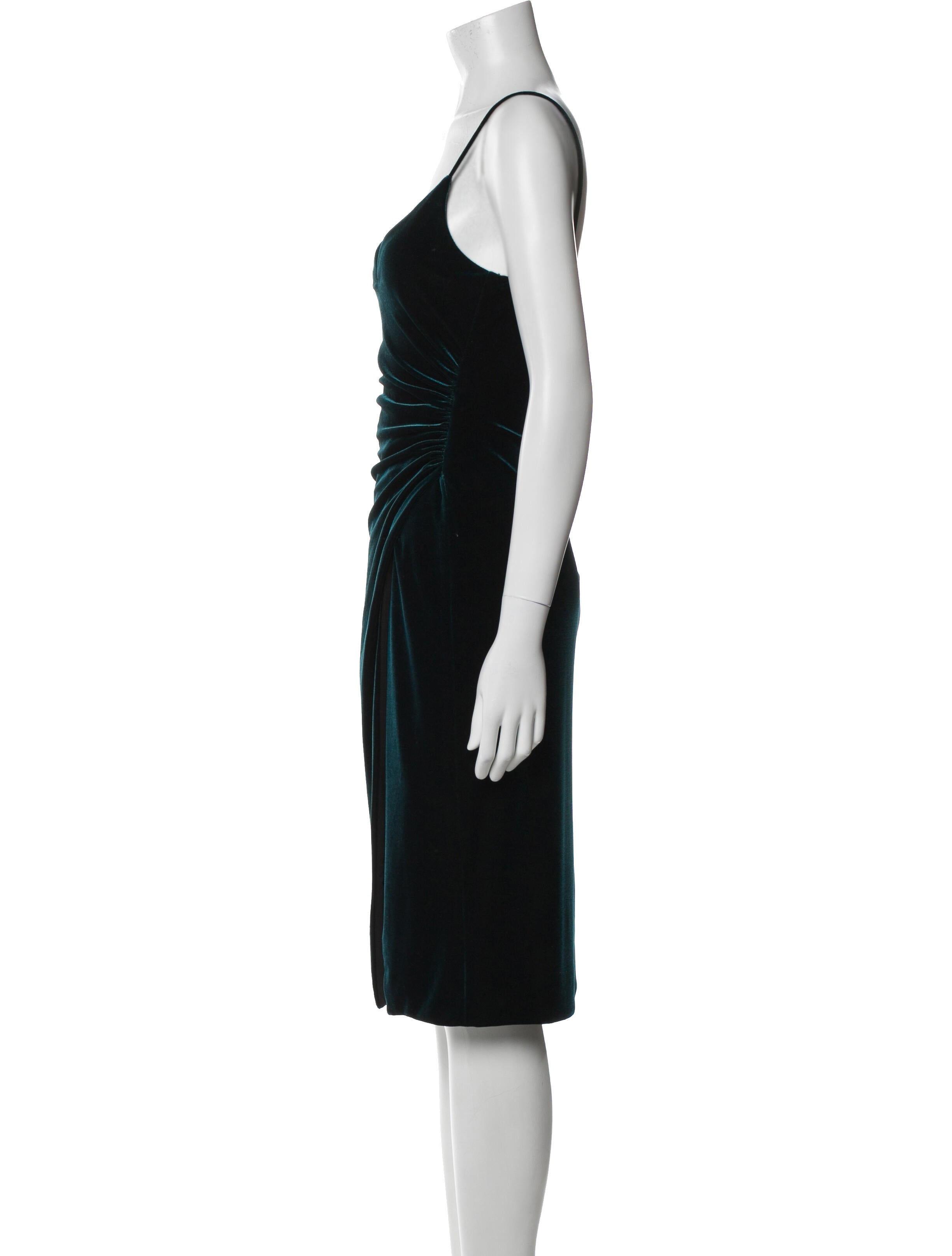 Black Halo V-Neck Knee-Length Dress