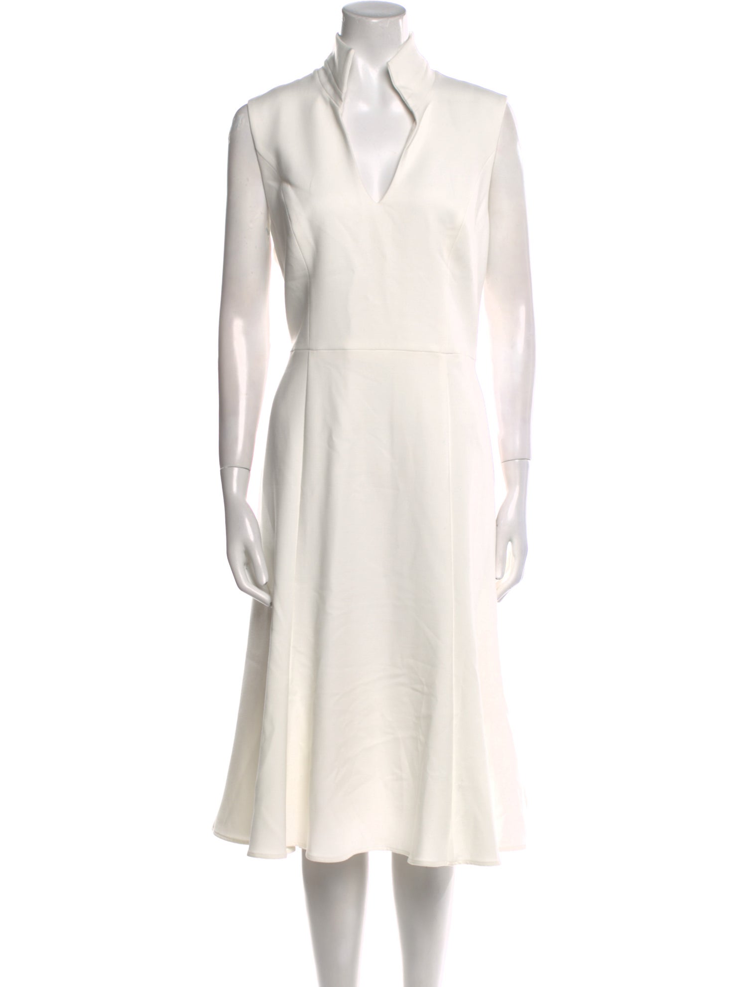 Black Halo V-Neck Midi Length Dress