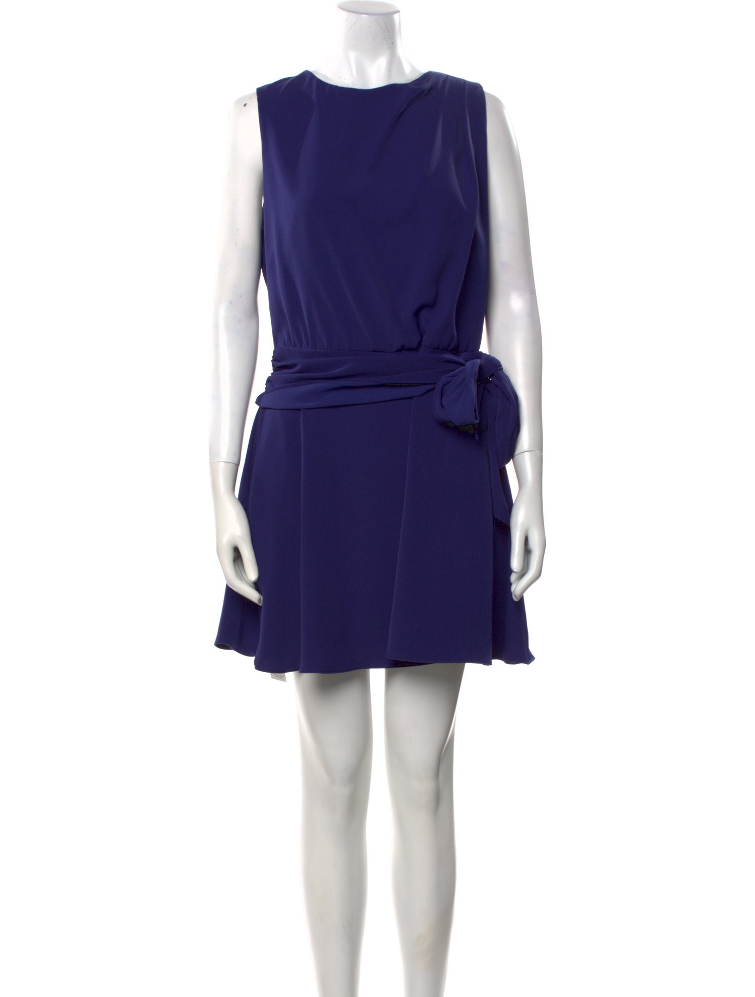 Black Halo Bateau Neckline Mini Dress