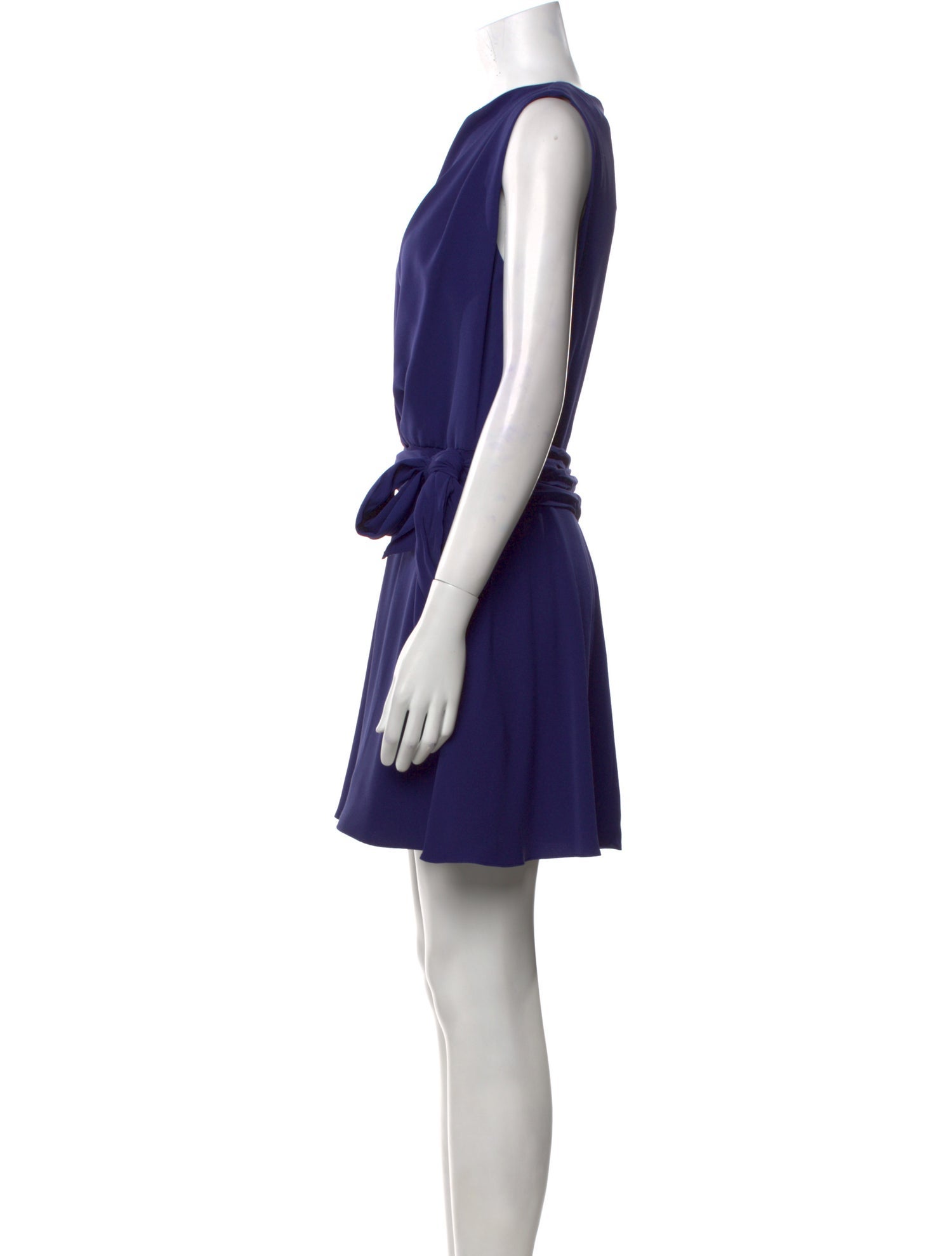 Black Halo Bateau Neckline Mini Dress