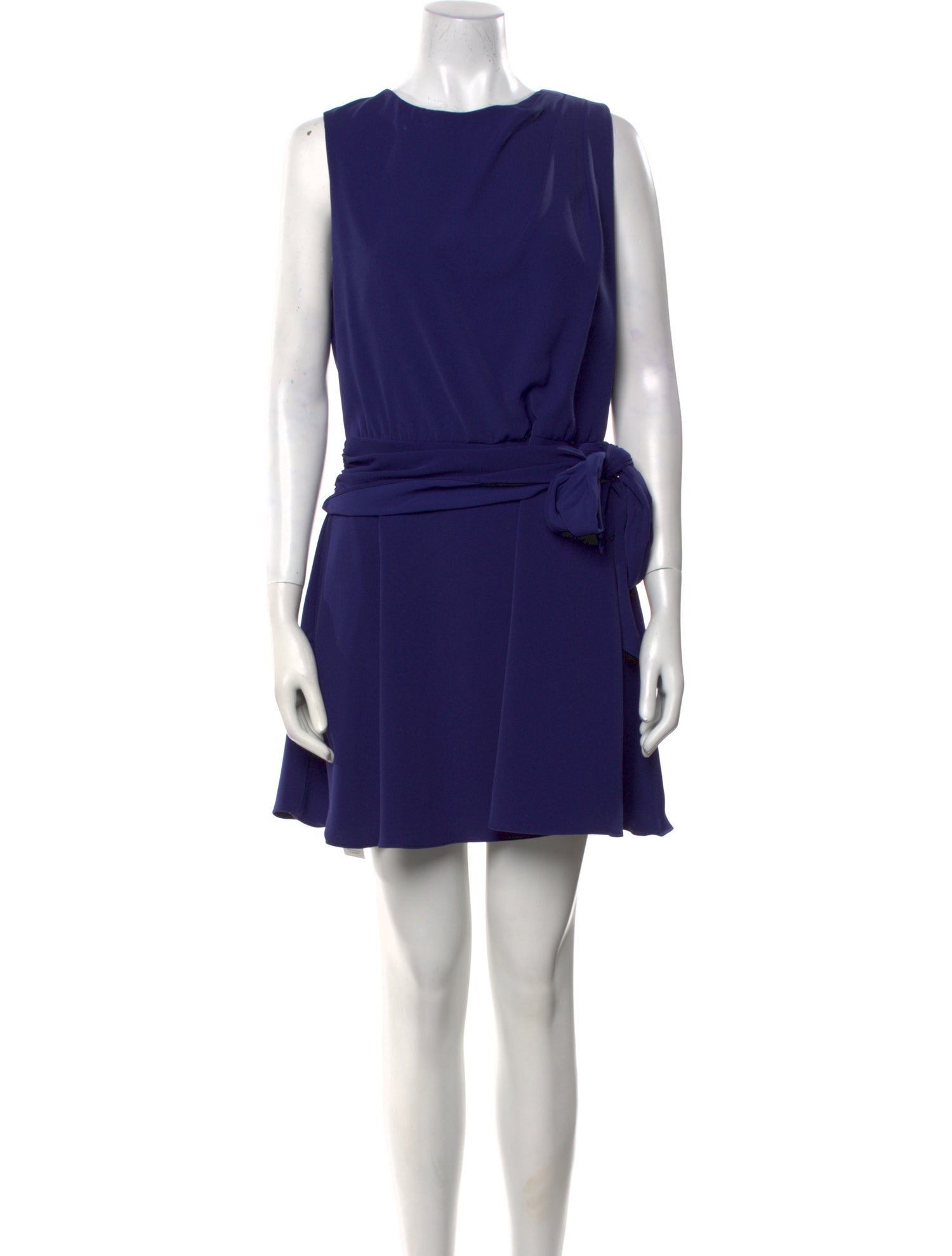 Black Halo Bateau Neckline Mini Dress