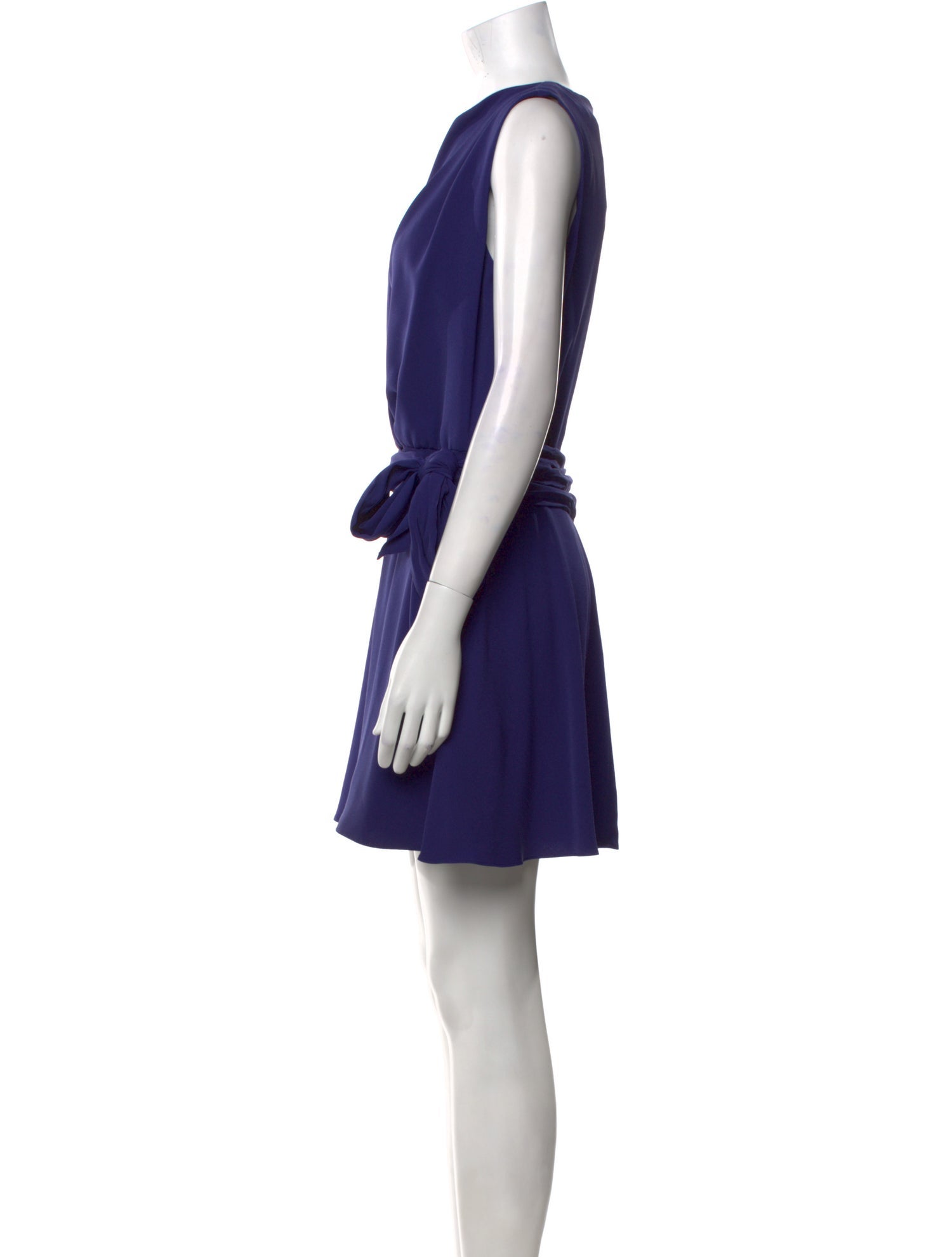 Black Halo Bateau Neckline Mini Dress