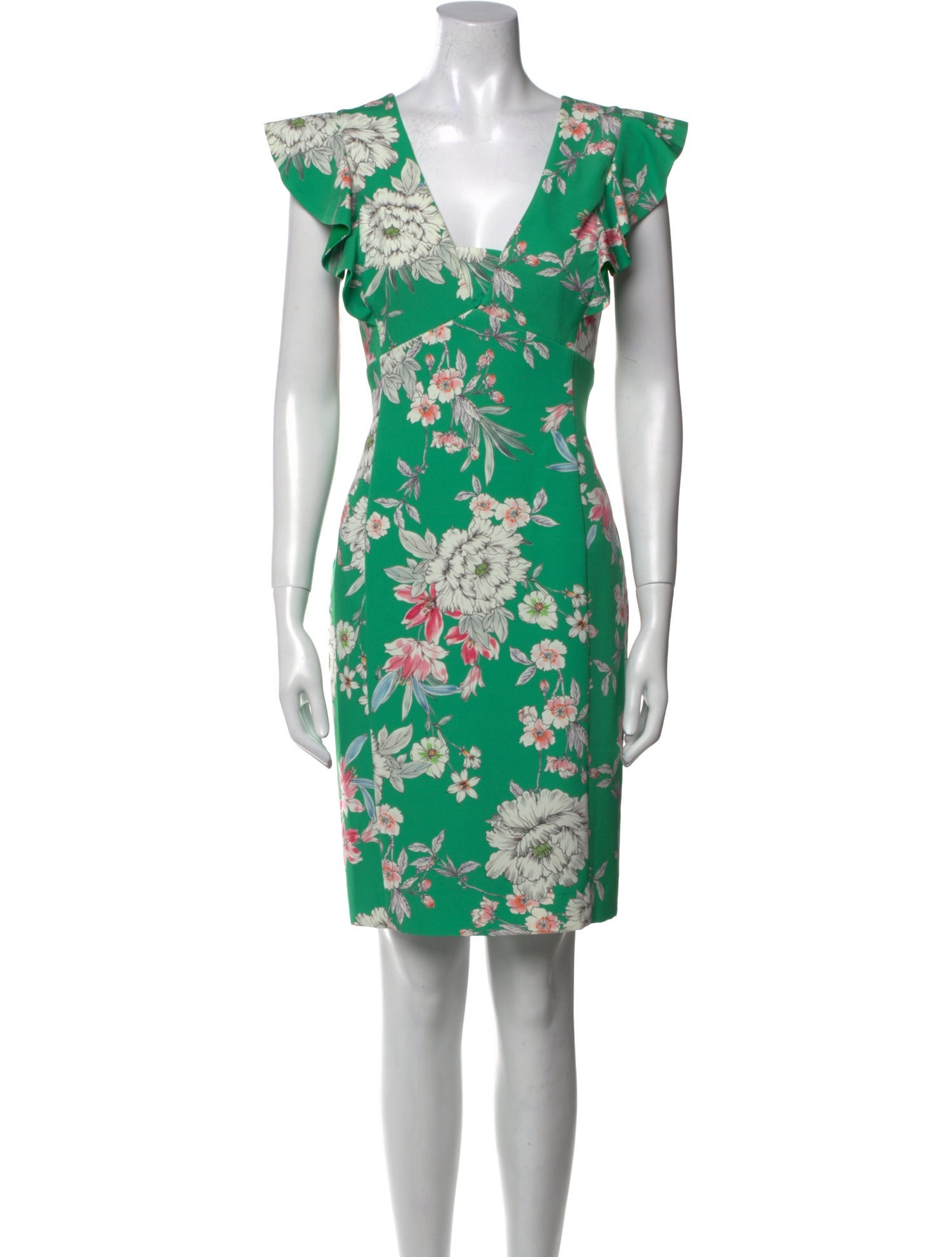 Black Halo Floral Print Mini Dress