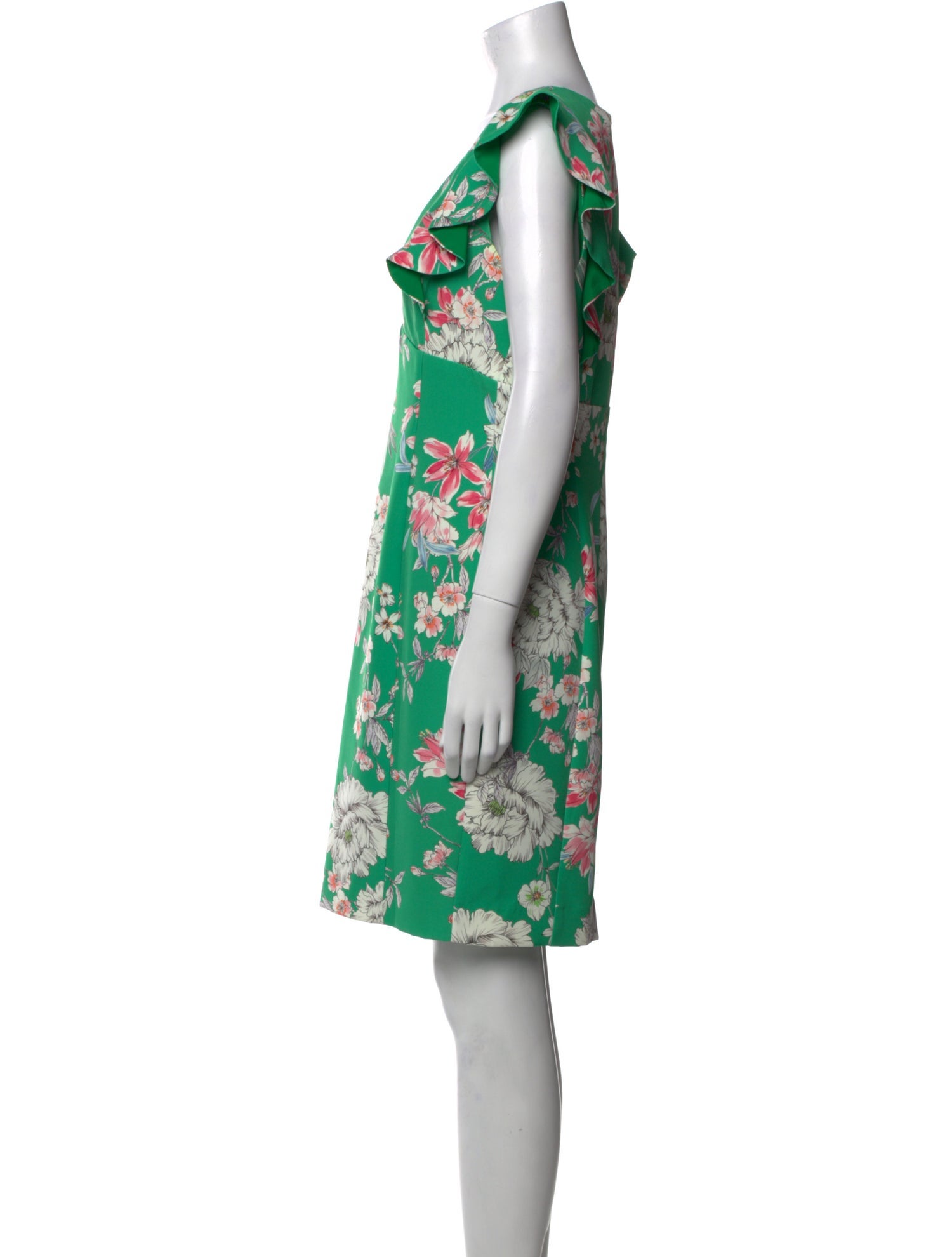 Black Halo Floral Print Mini Dress