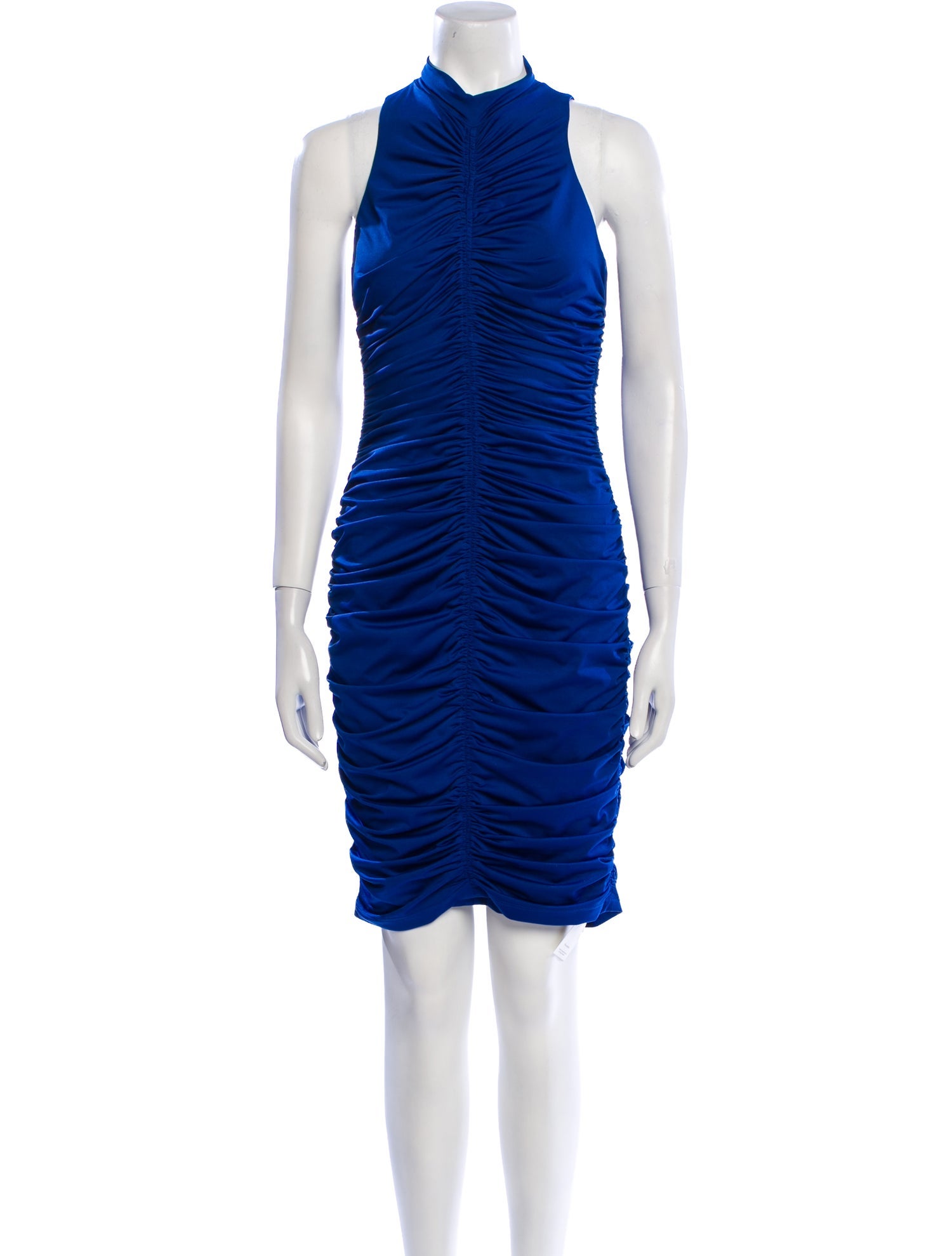 Black Halo Mock Neck Knee-Length Dress