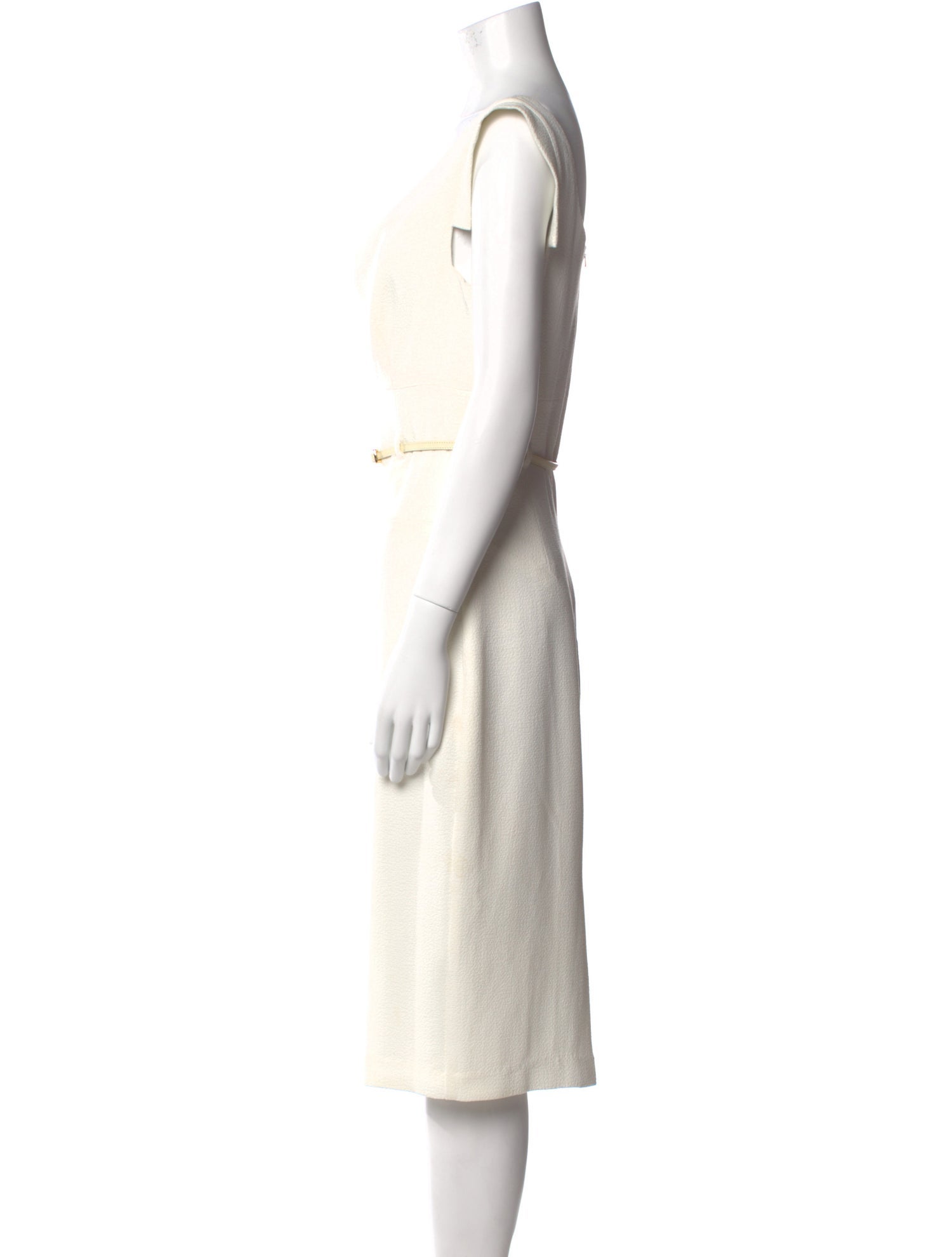 Black Halo Cowl Neck Midi Length Dress