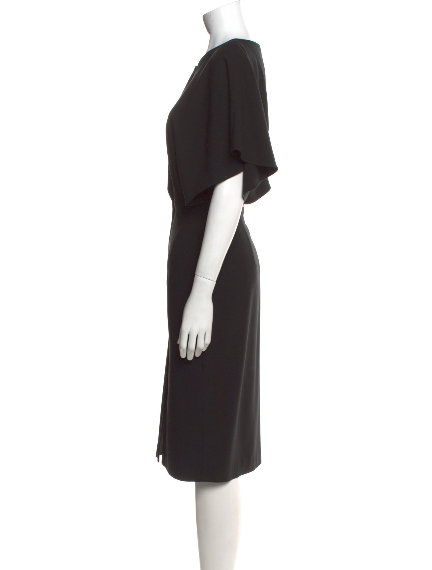 Black Halo Crew Neck Midi Length Dress