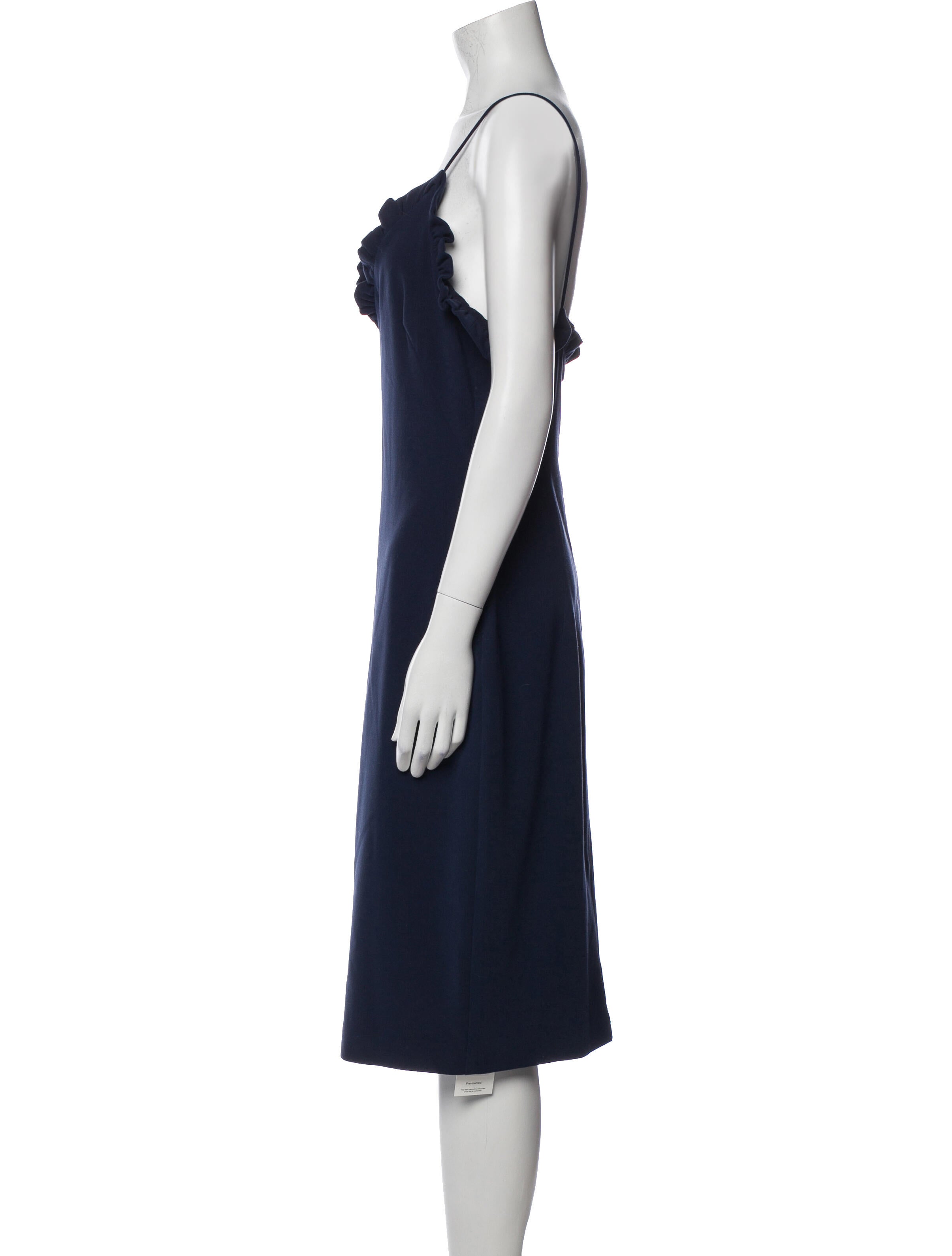 Black Halo V-Neck Knee-Length Dress