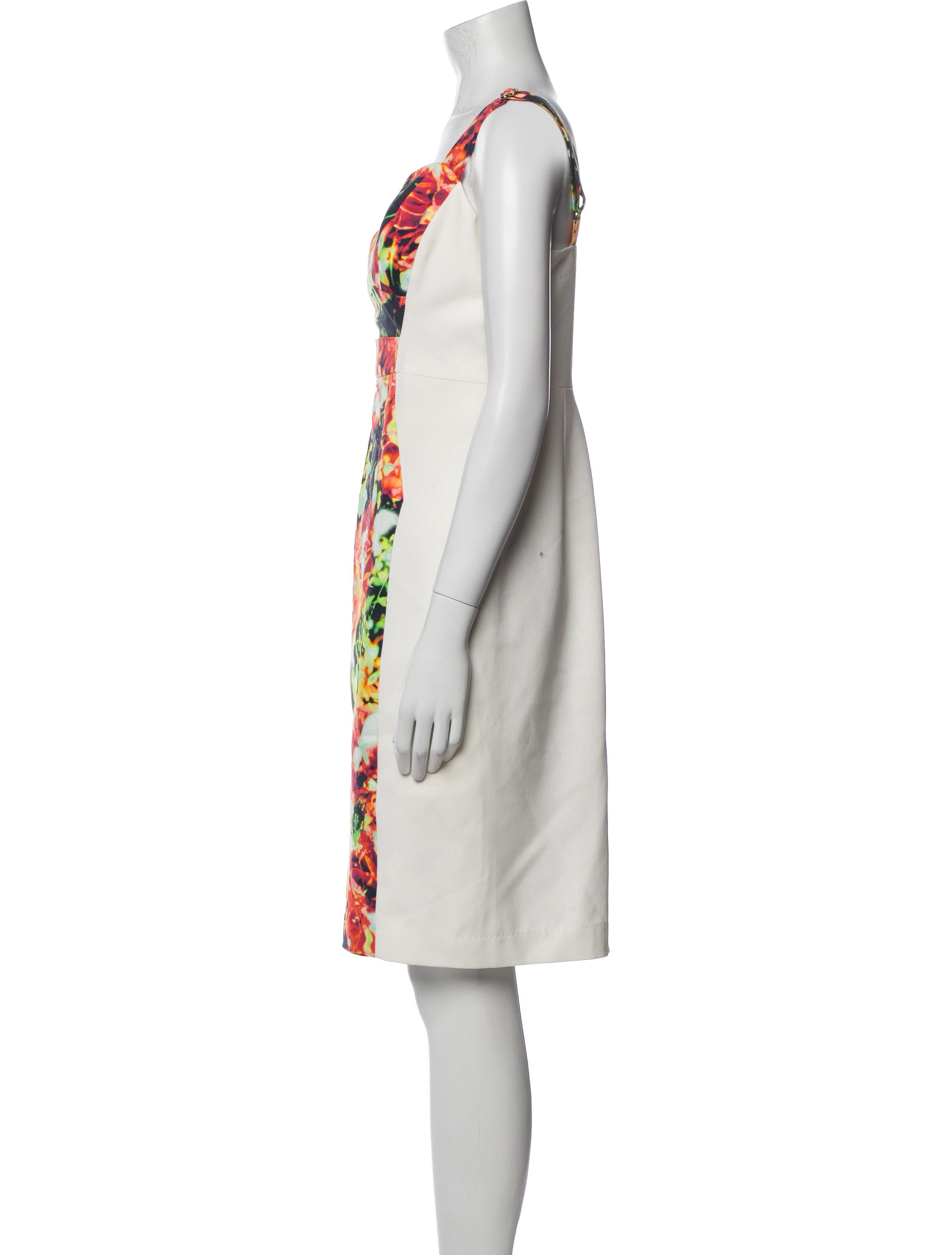 Black Halo Printed Knee-Length Dress