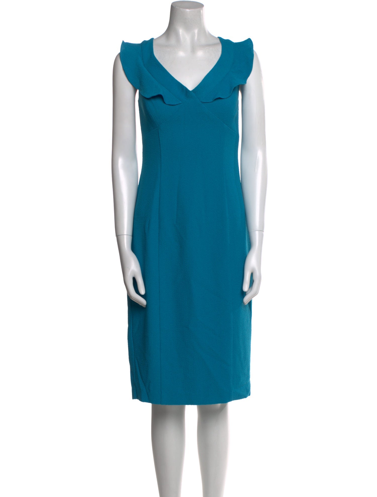 Black Halo V-Neck Knee-Length Dress